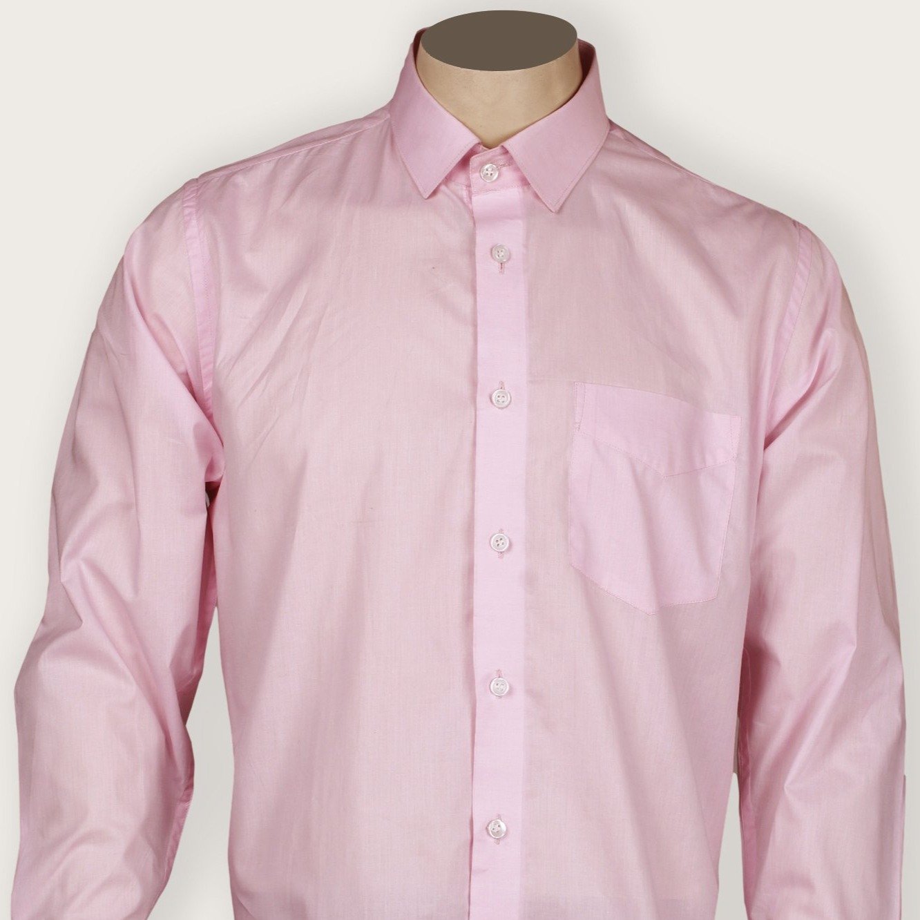 Pink Giza Cotton Shirt - Full Sleeves