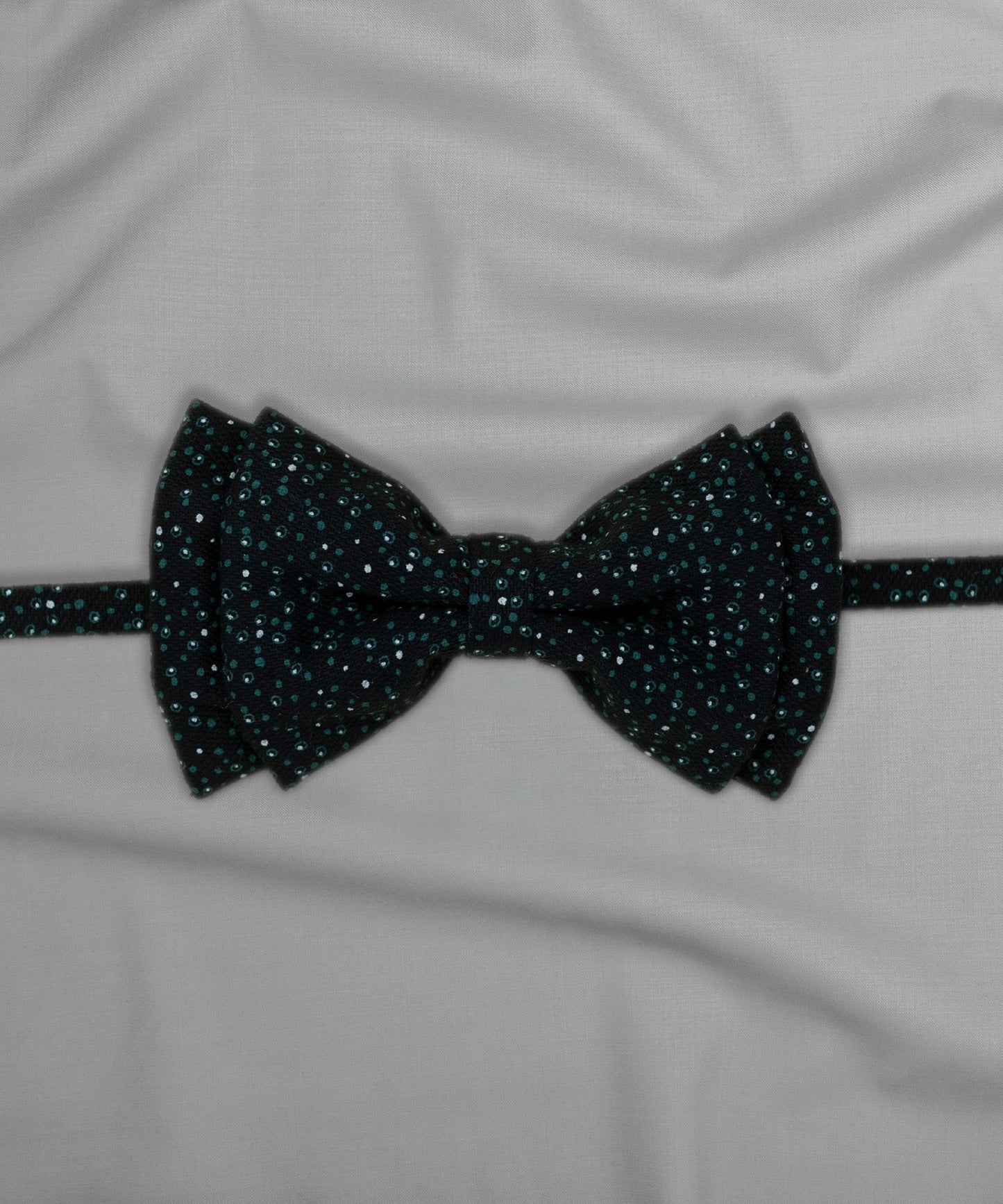 Monochrome Black Polka Dot Bowtie