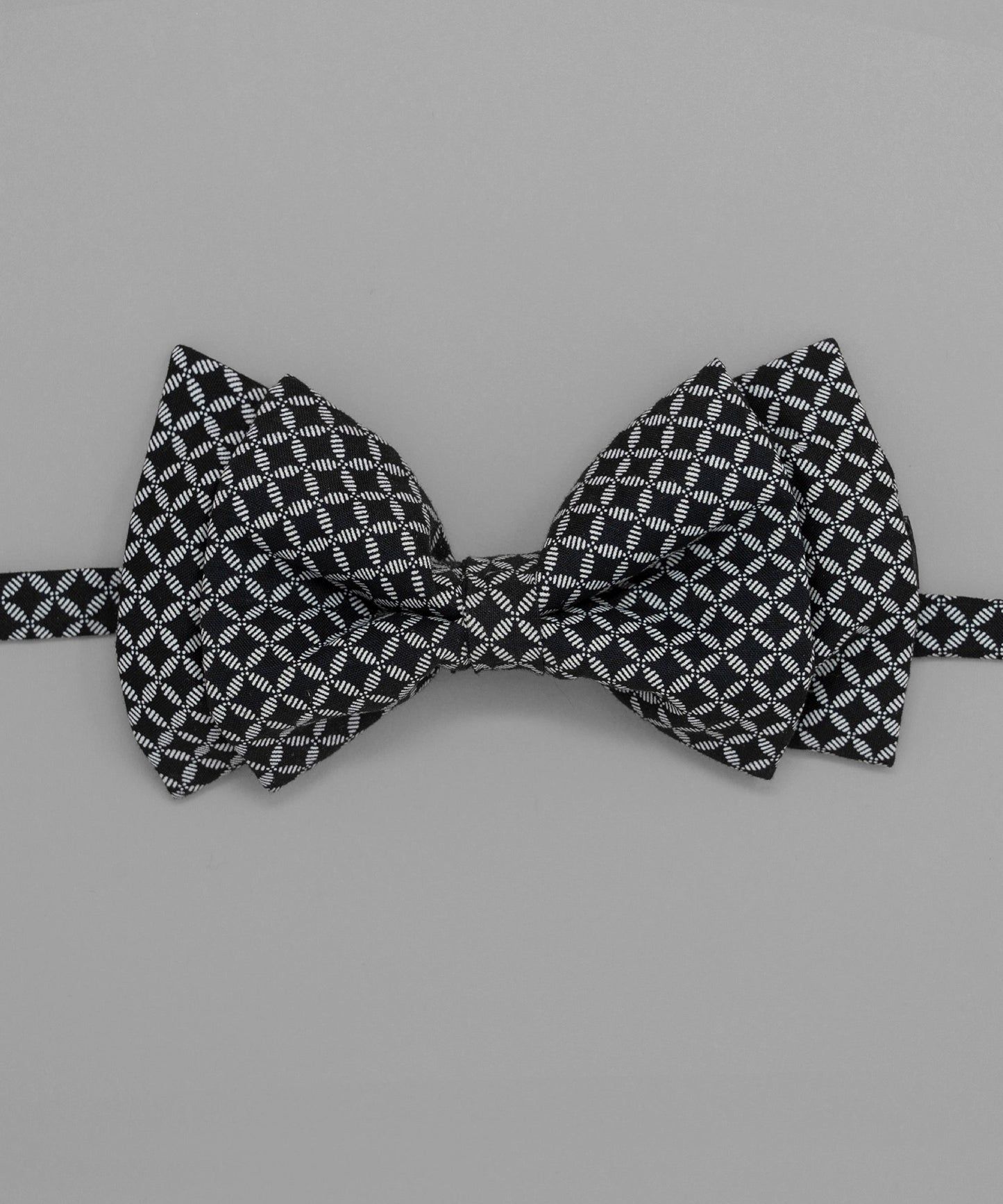 Monochrome Black Geometric Bowtie