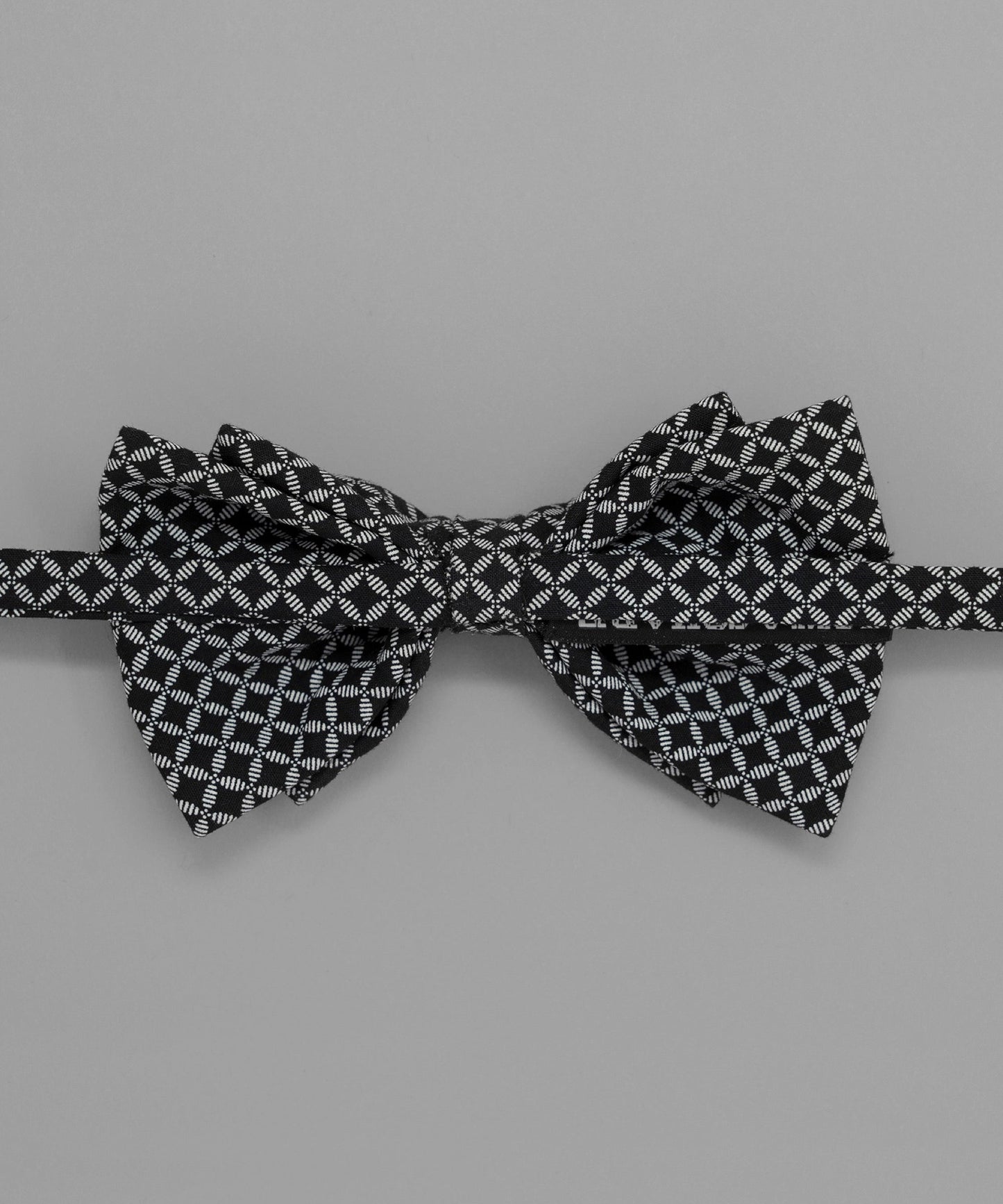 Monochrome Black Geometric Bowtie