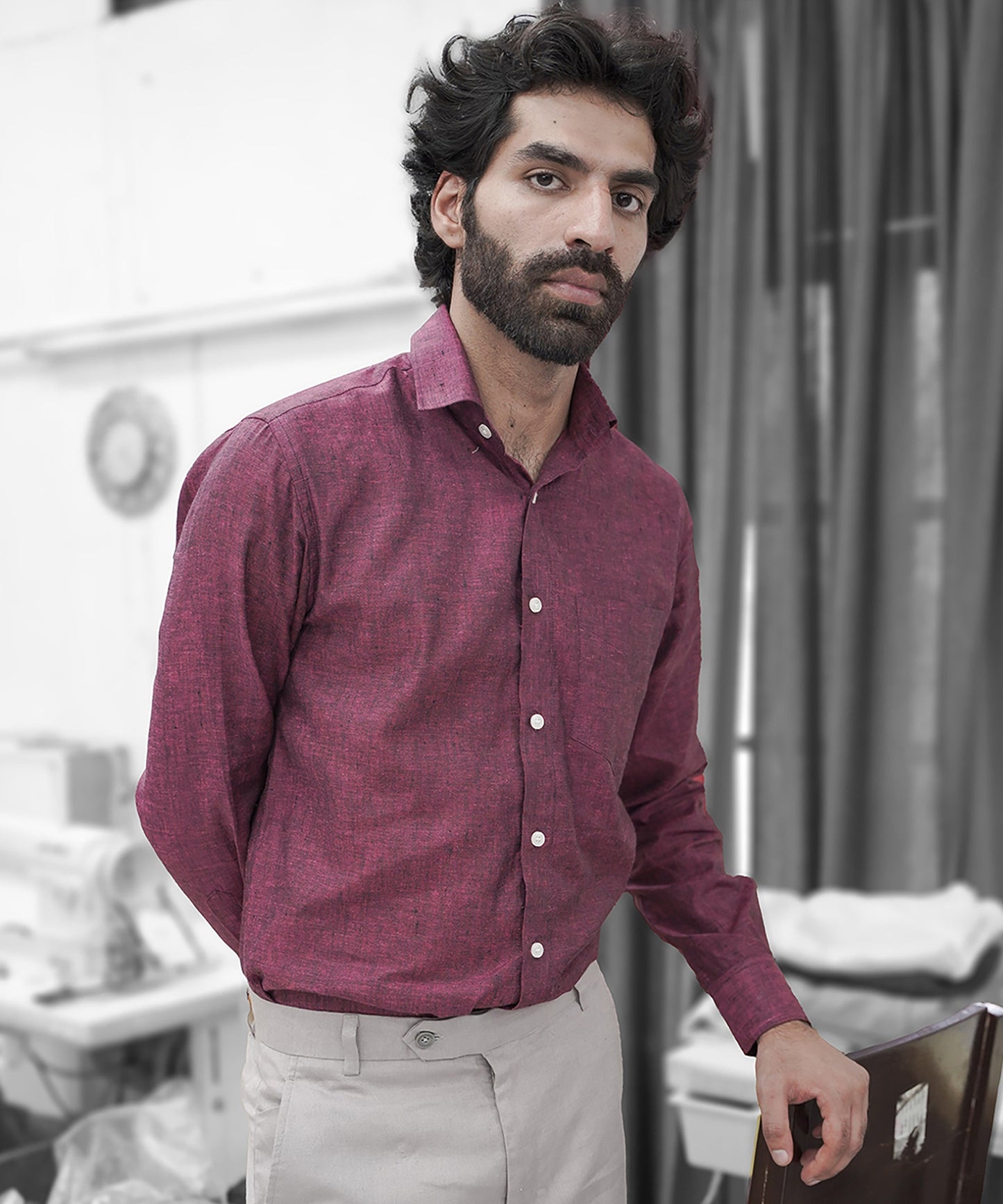 Deep Fuchsia Linen
