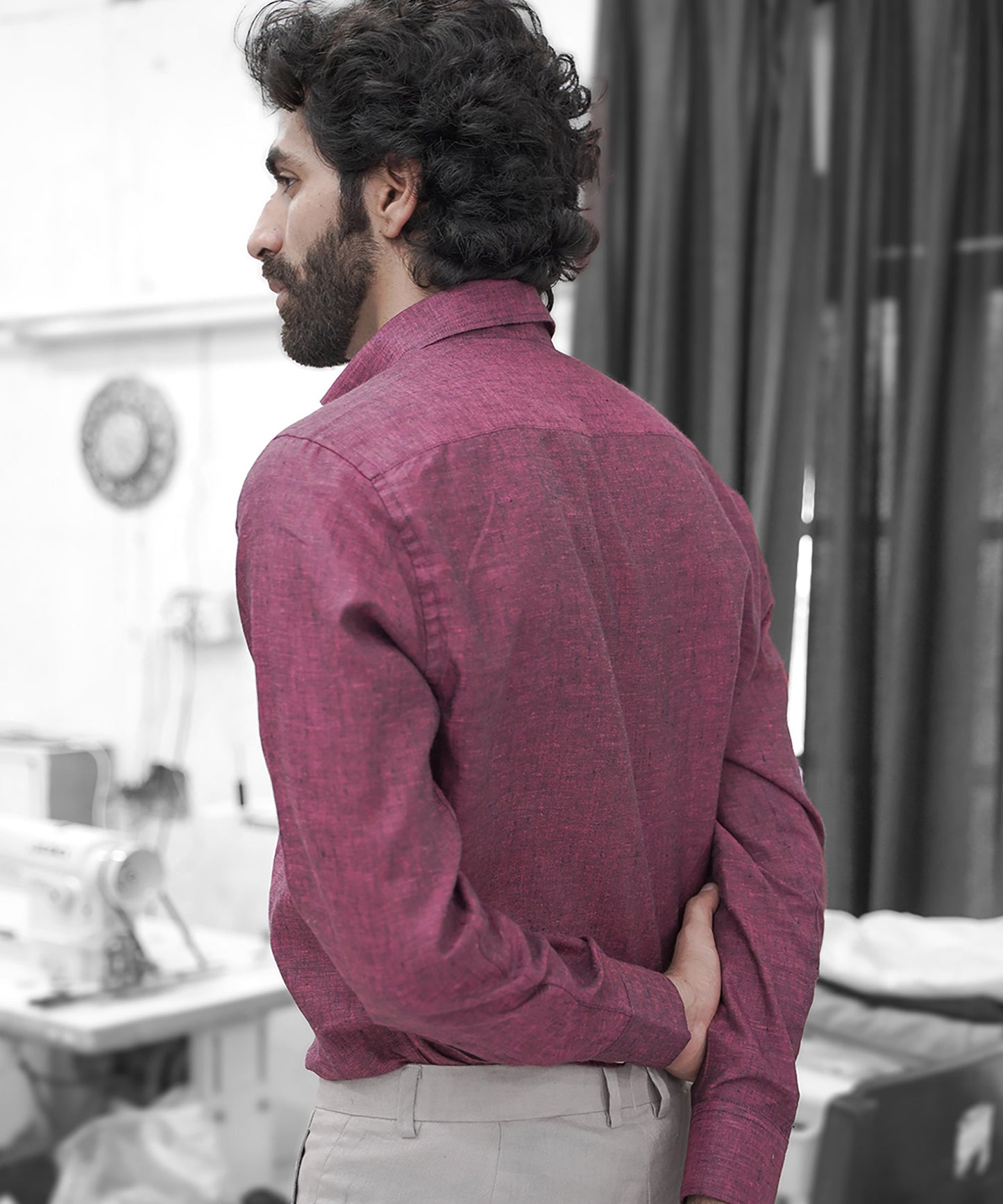 Deep Fuchsia Linen