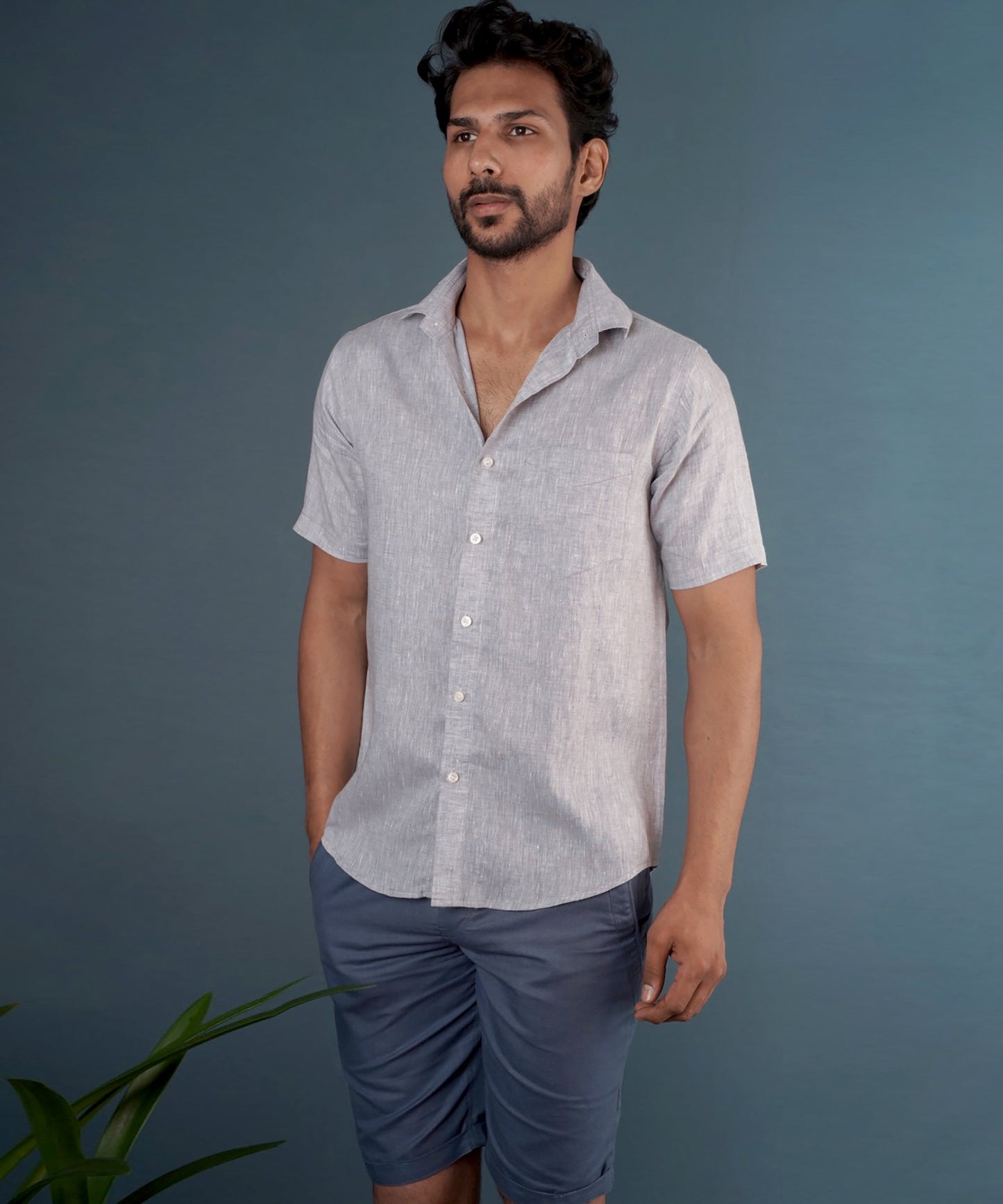 Flint Grey Linen Shirt