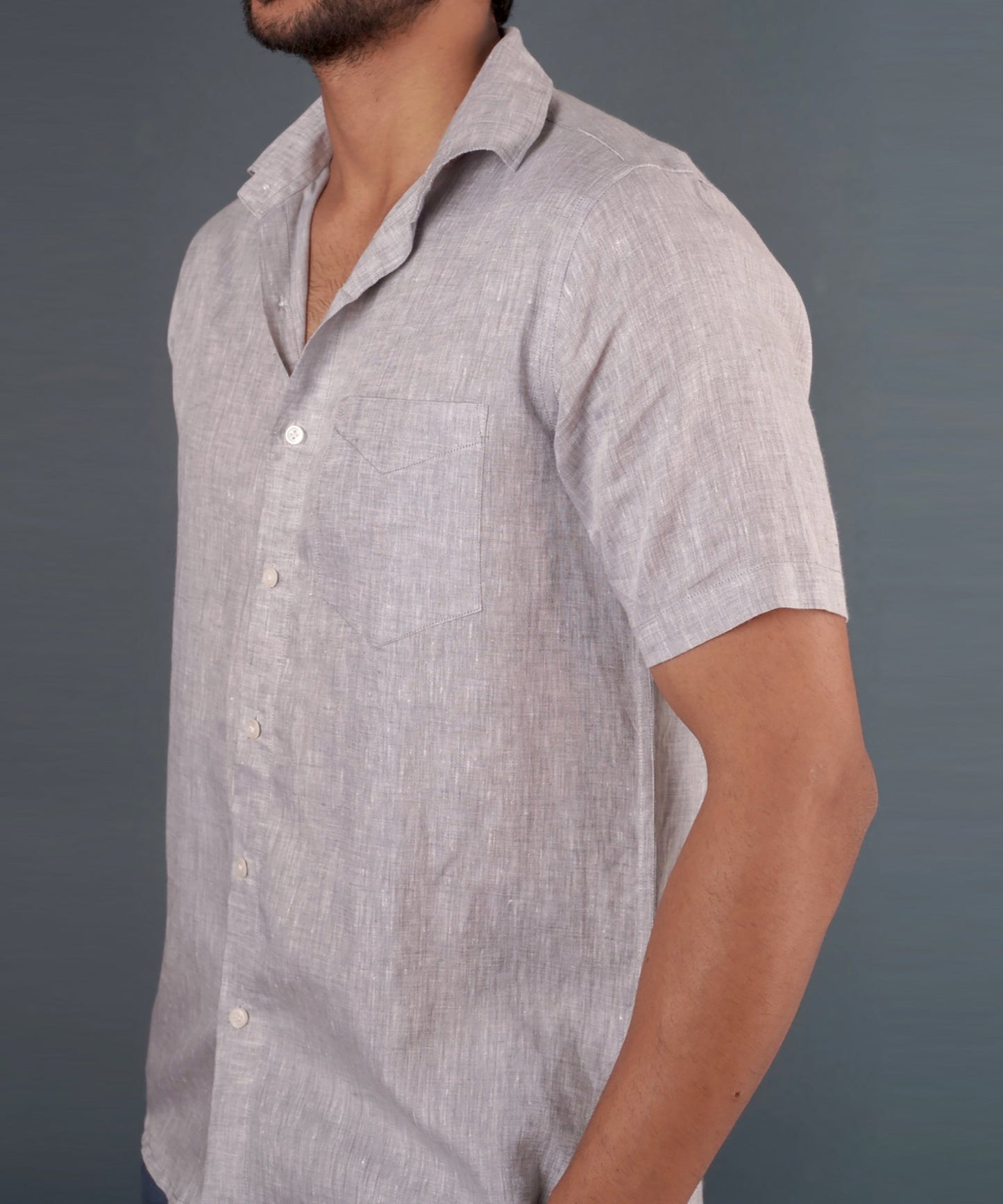 Flint Grey Linen Shirt