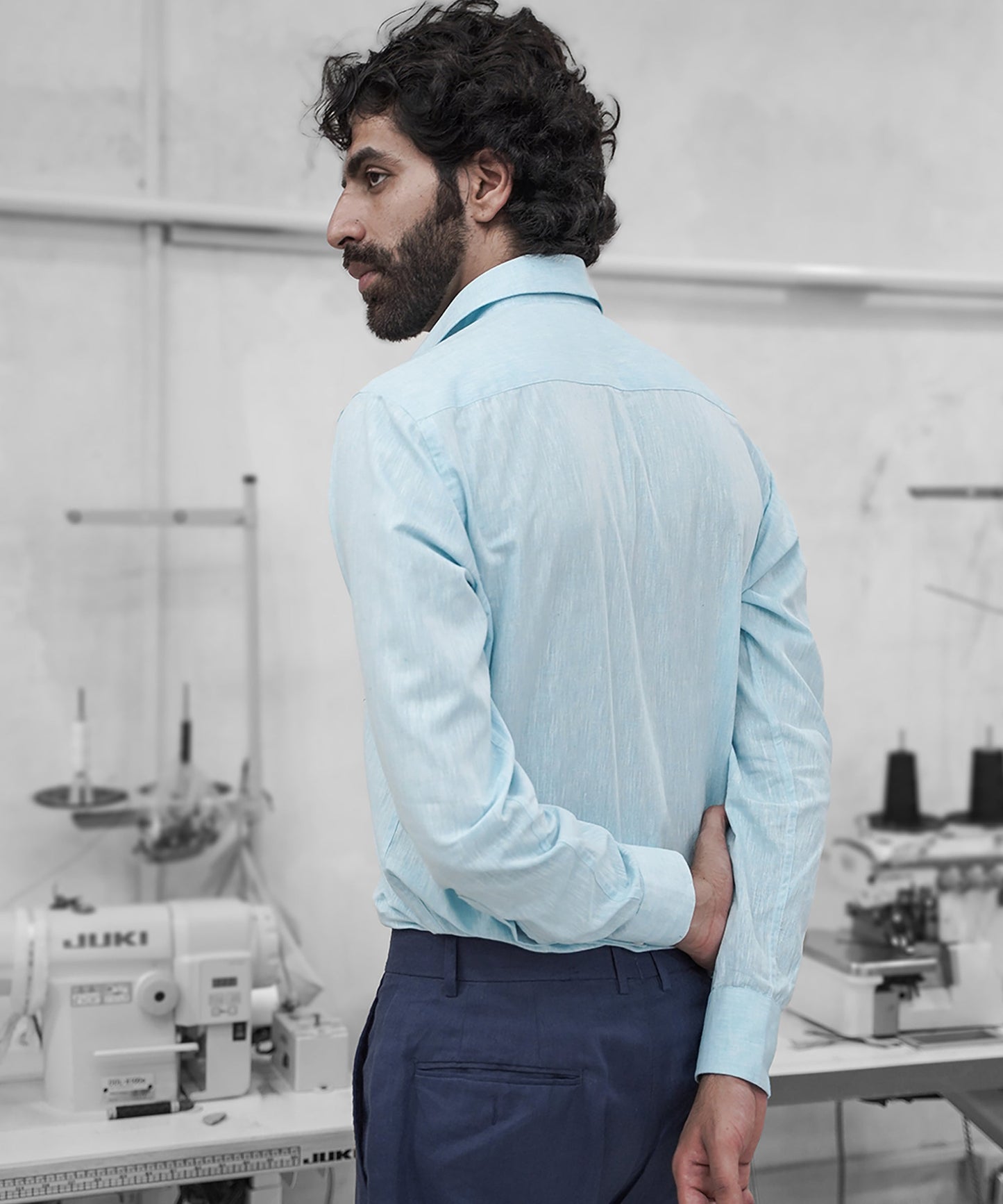 Powder Blue Linen