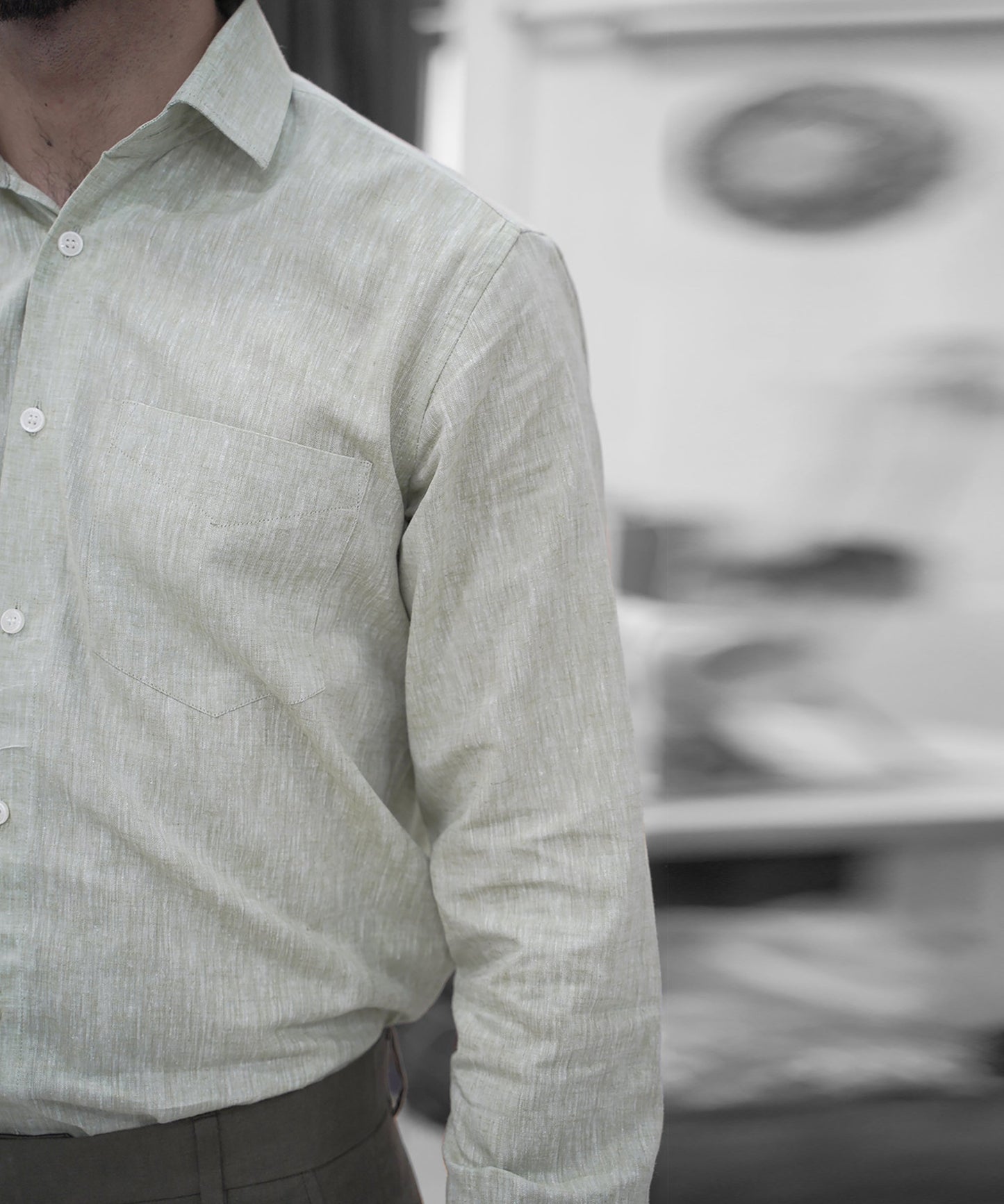Pista Green Linen
