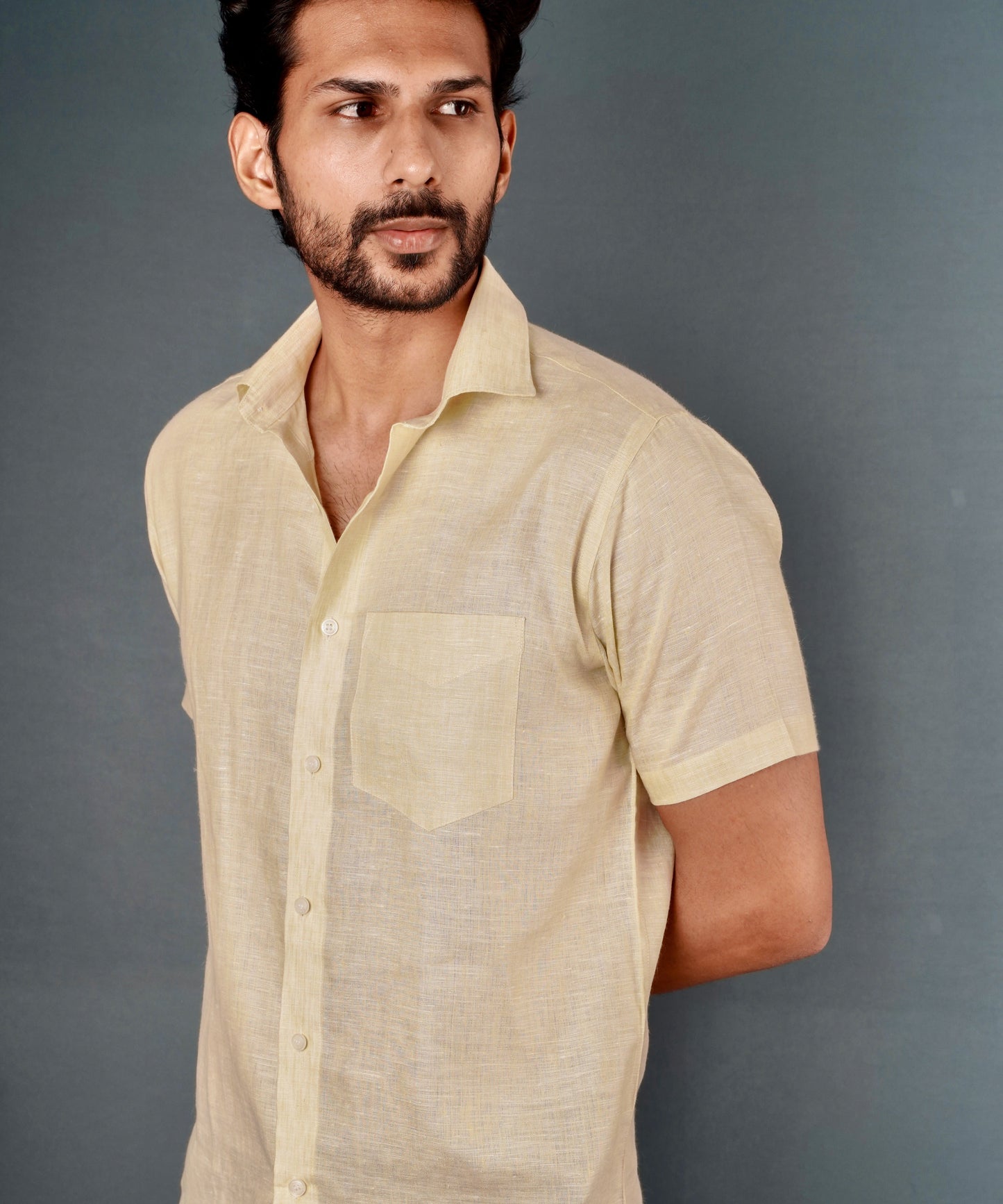 Lemon Grass Premium Linen Shirt