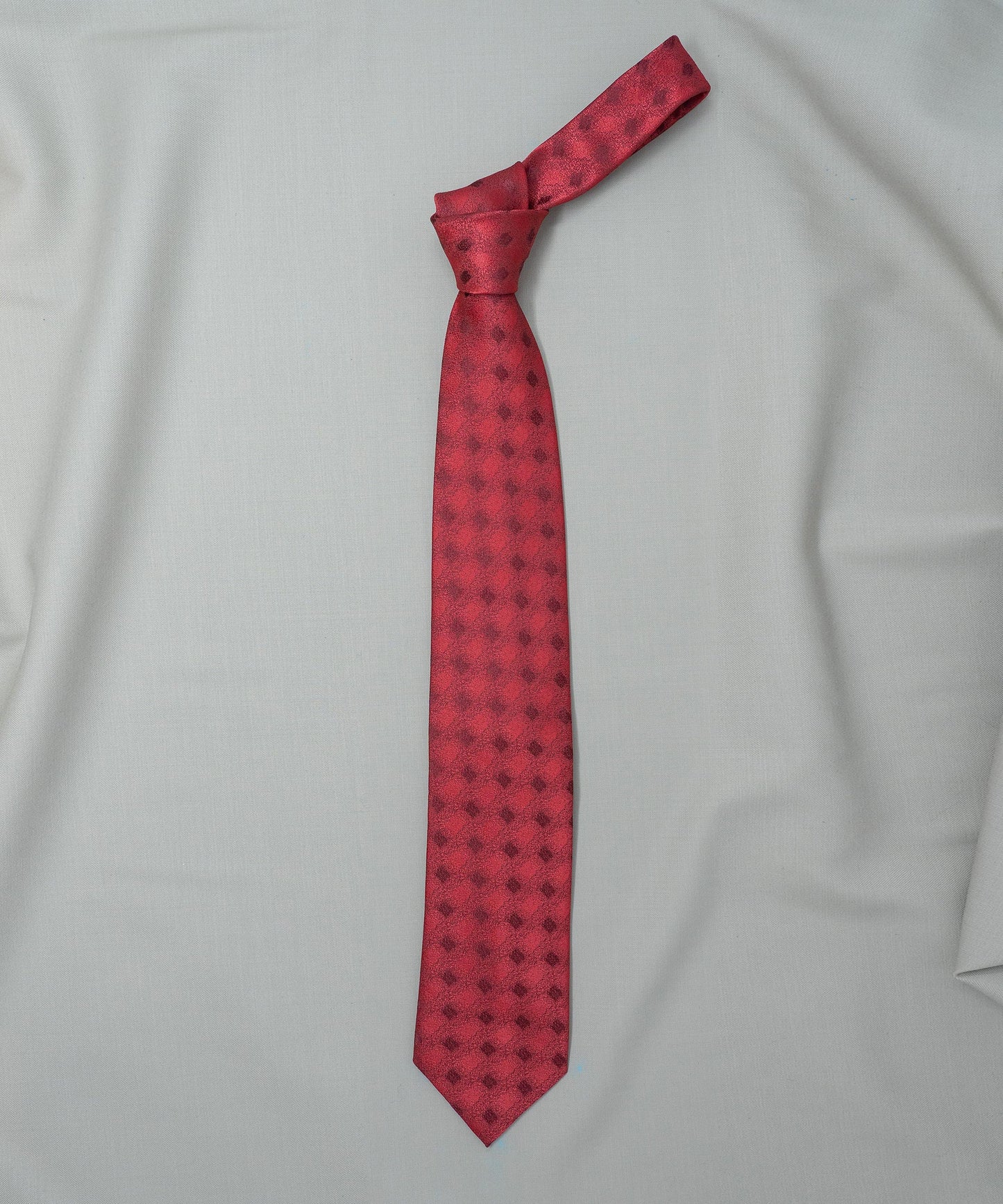 After 8 Red Geometric Necktie
