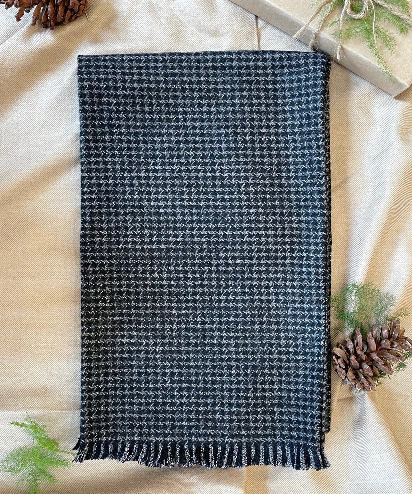 Charcoal Tweed Scarf