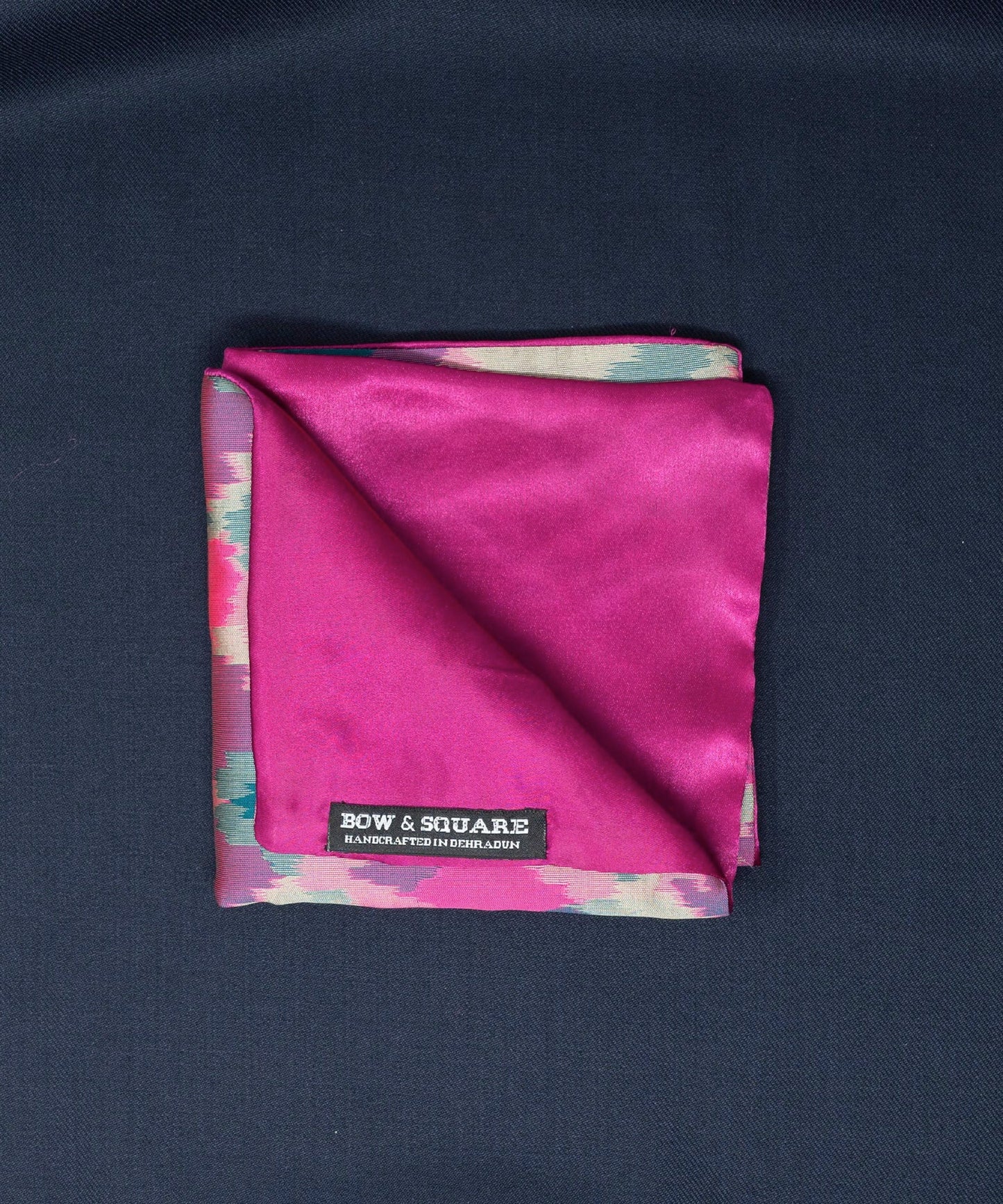 After 8 Geometric Pink Pocket Square