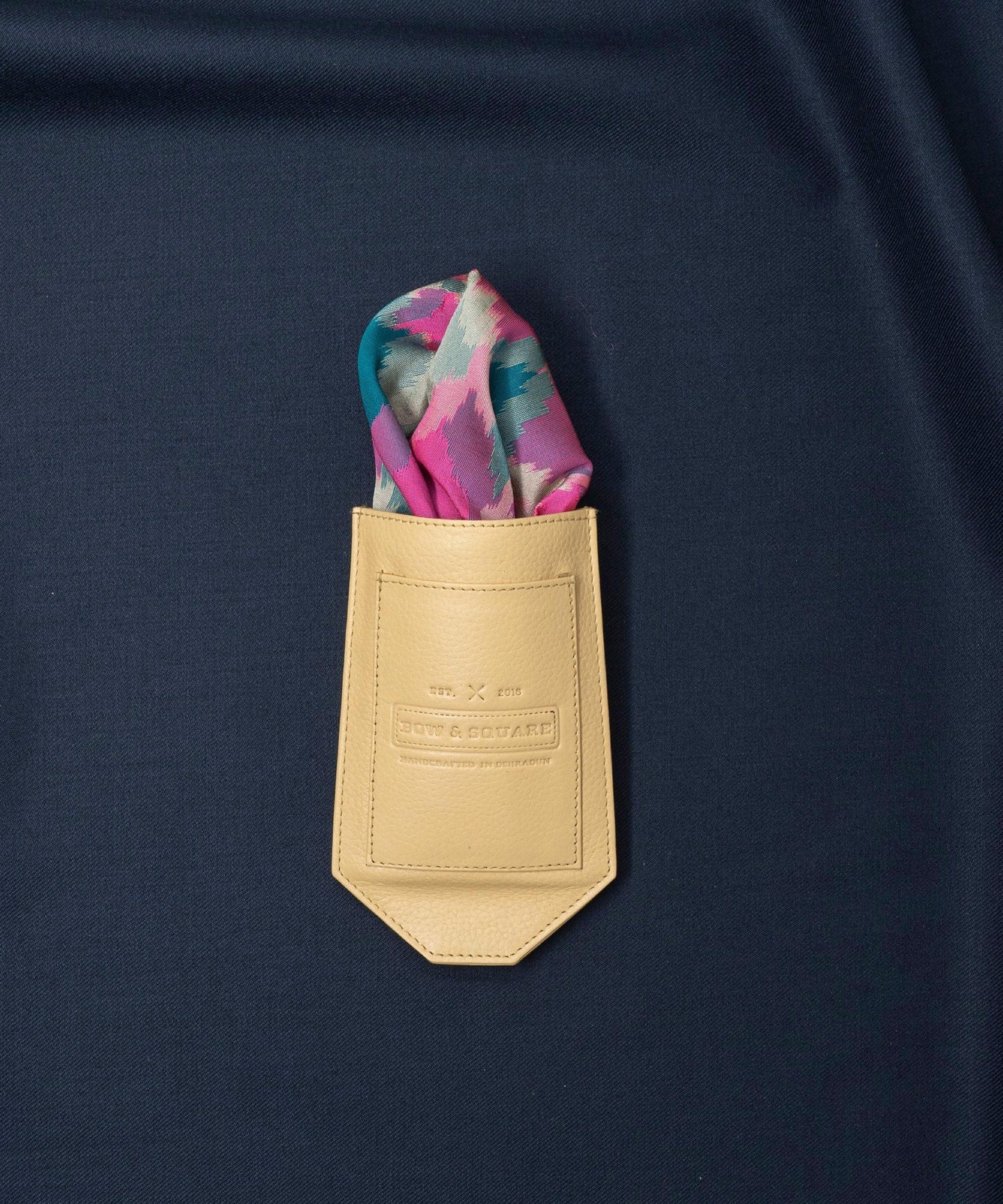 After 8 Geometric Pink Pocket Square