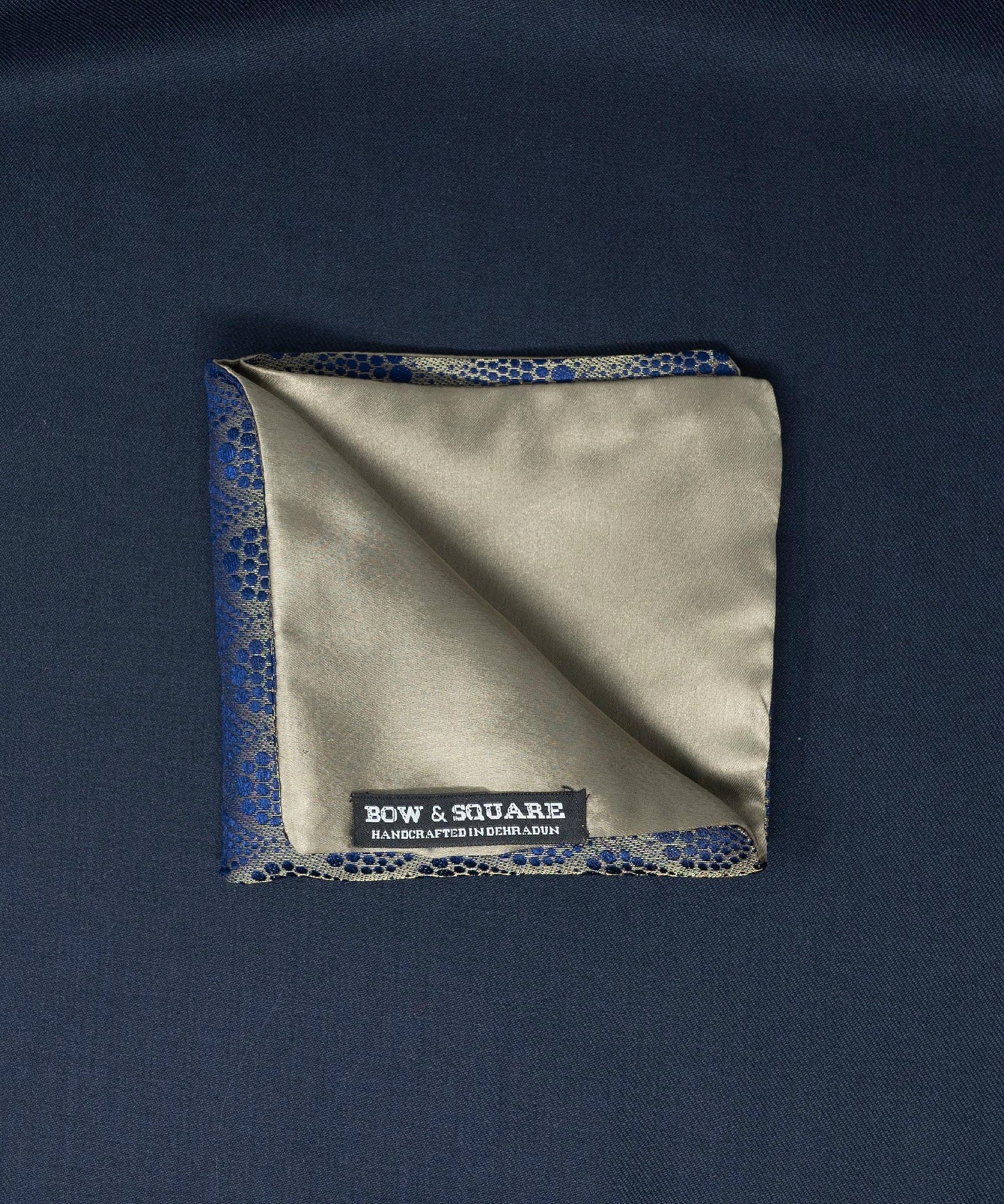 Old School Geometric Blue Pocket Square