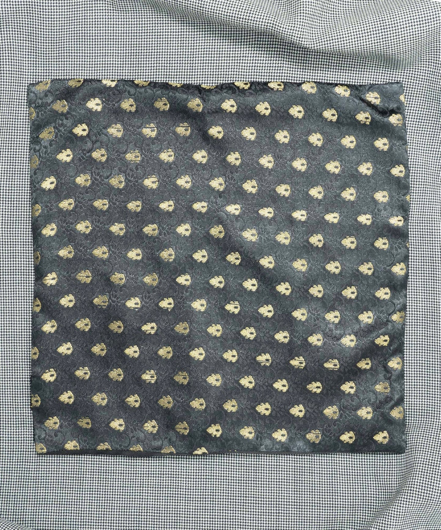 Monochrome Geometric Black Pocket Square