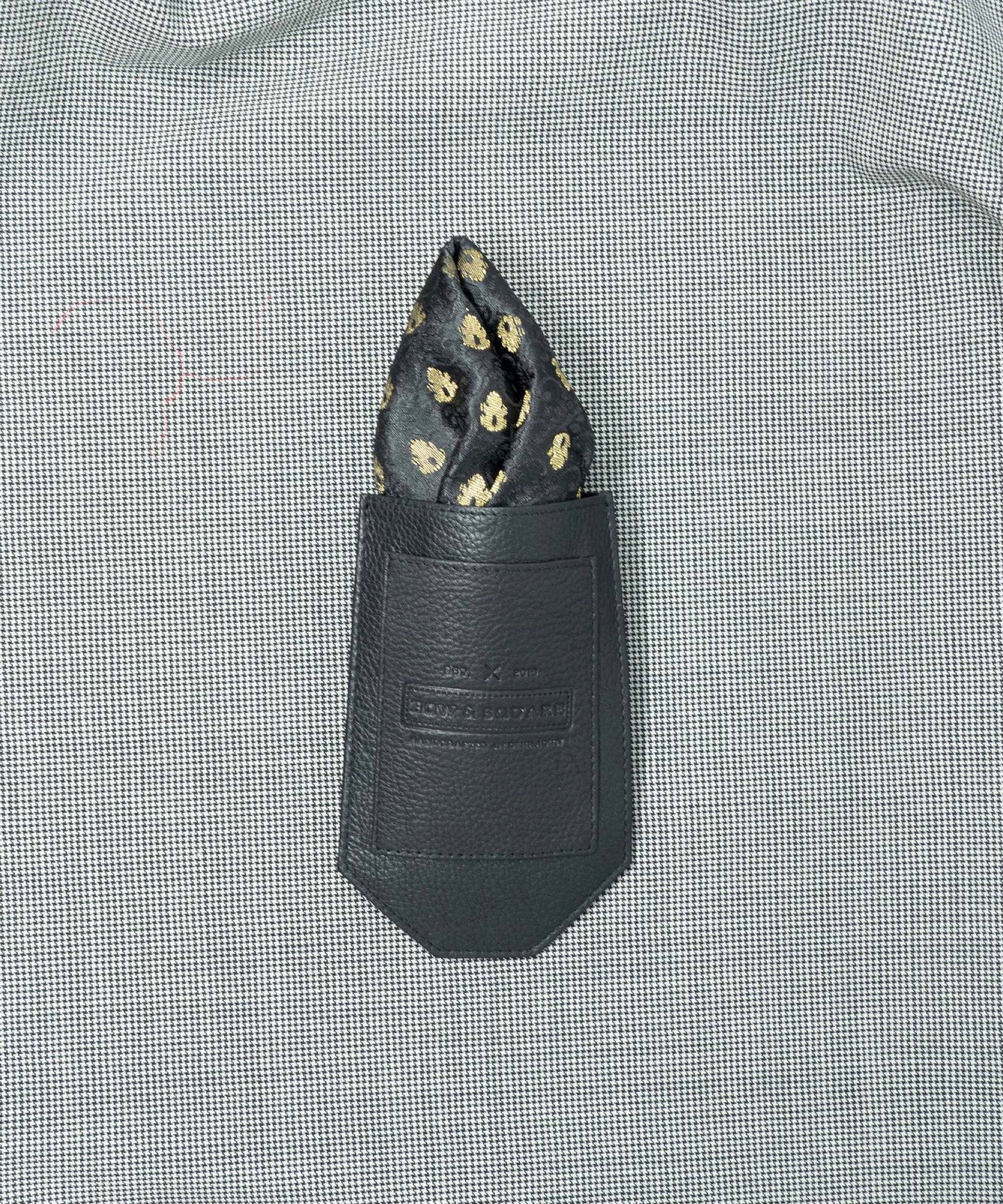 Monochrome Geometric Black Pocket Square