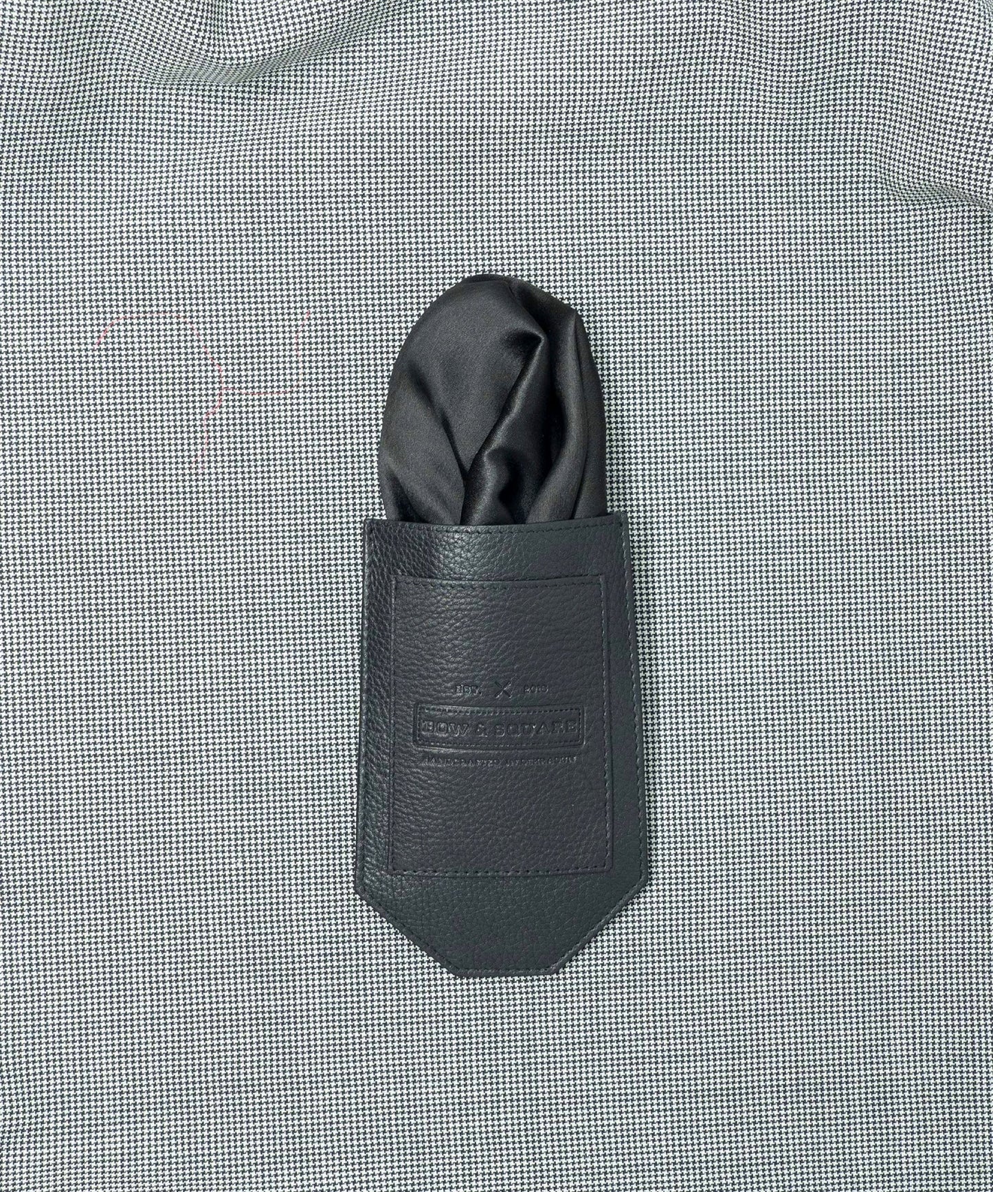Monochrome Geometric Black Pocket Square