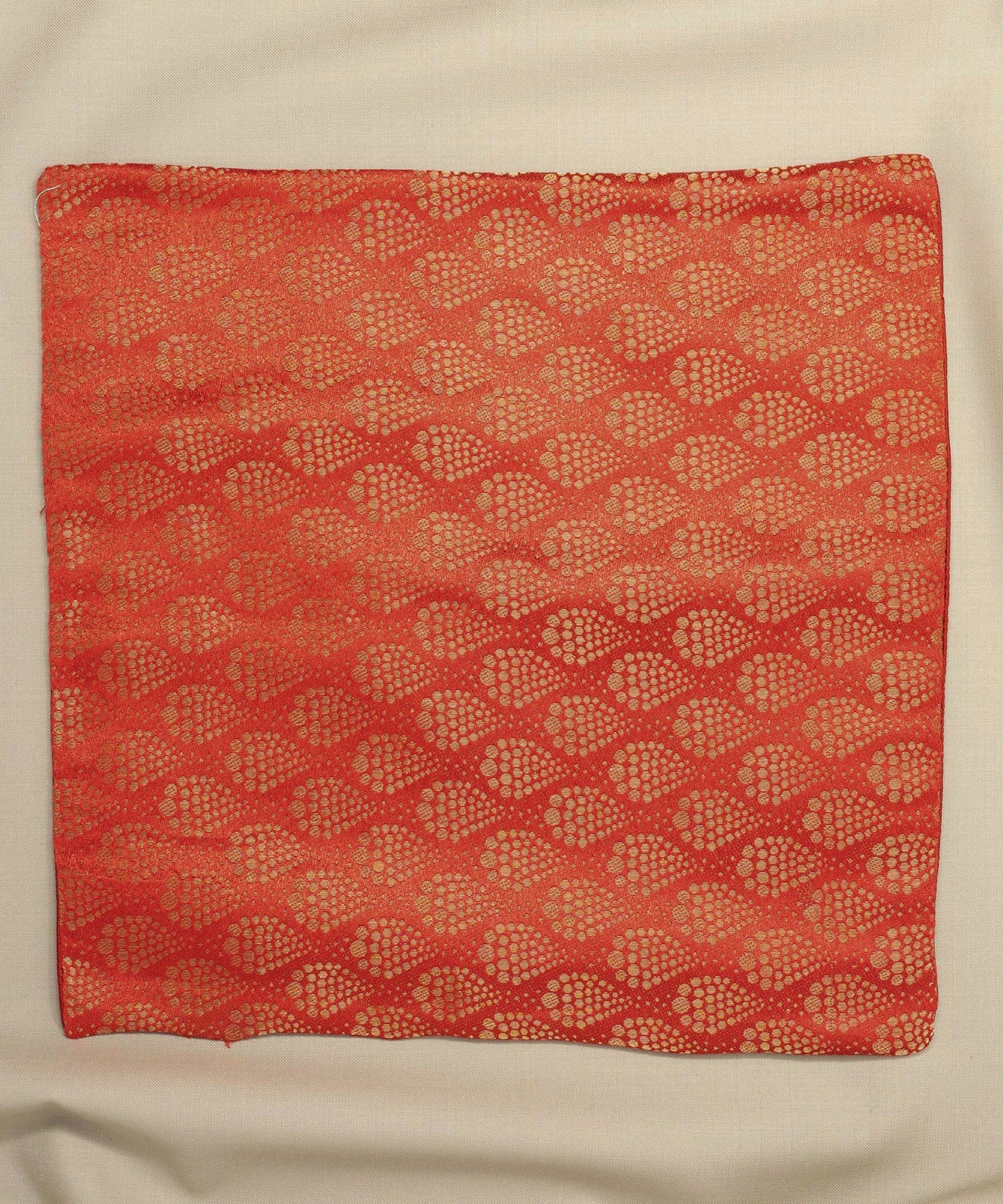 After 8 Geometric Red Pocket Square