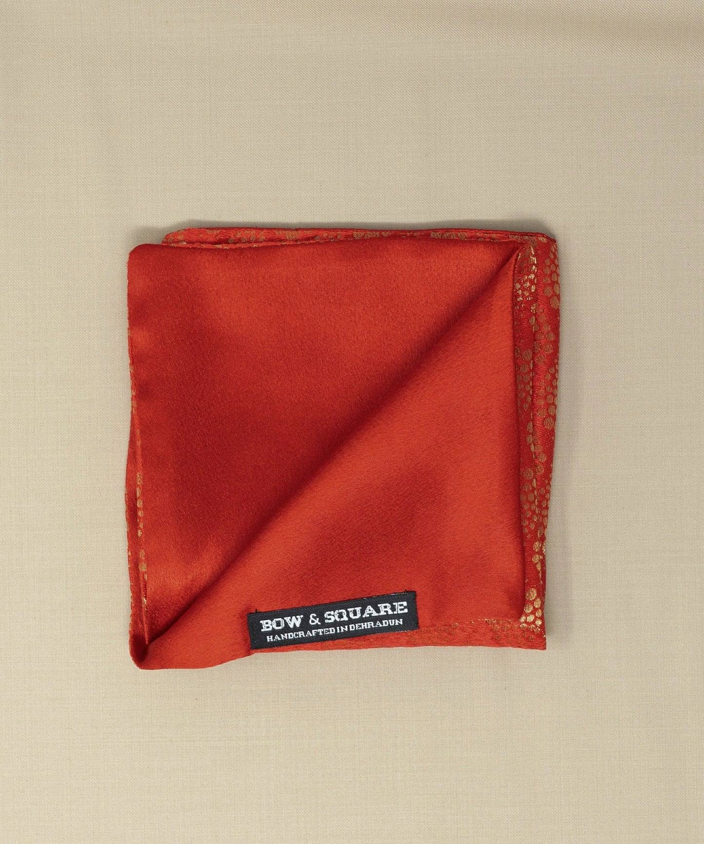 After 8 Geometric Red Pocket Square