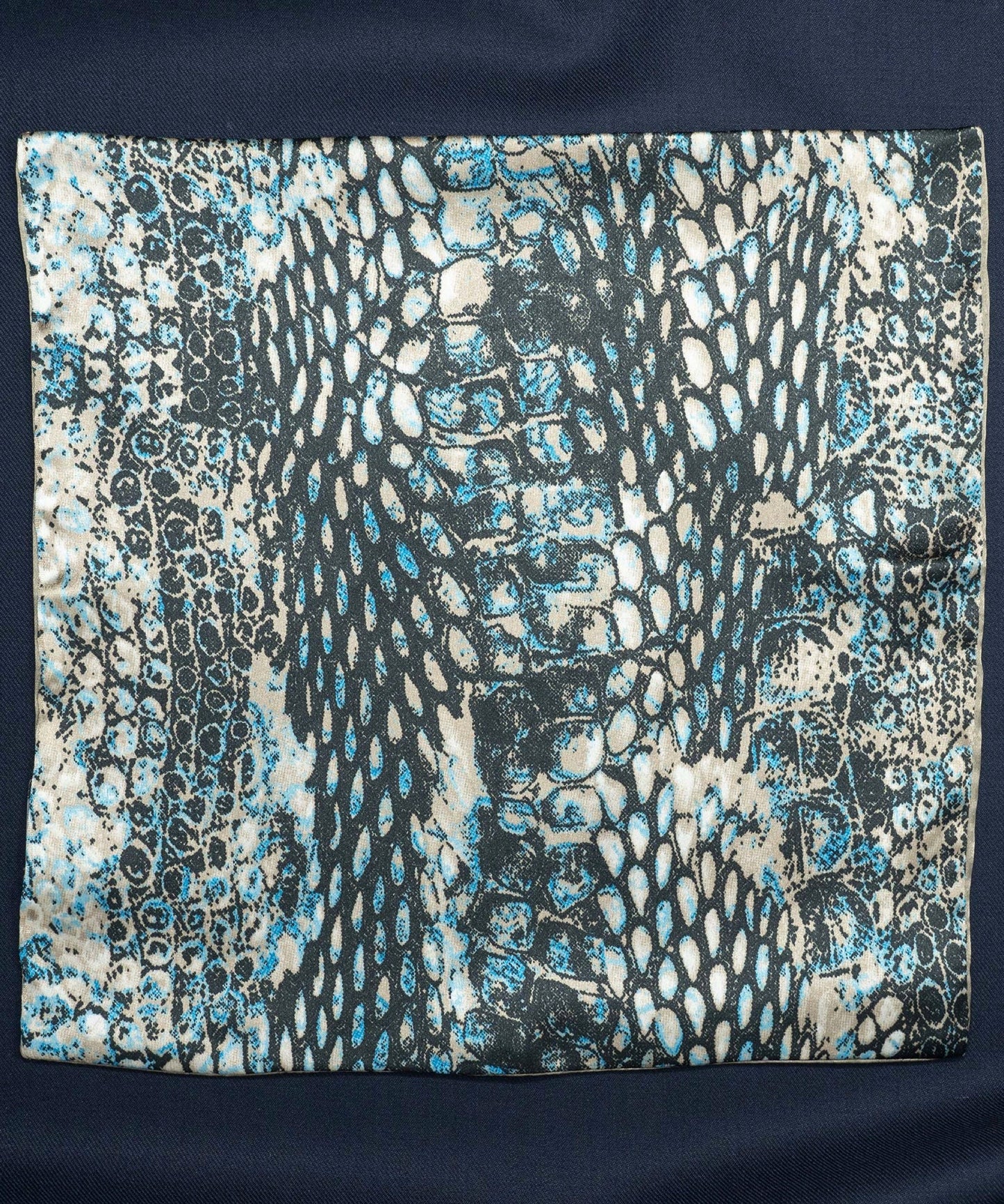 After 8 Abstract Blue Pocket Square