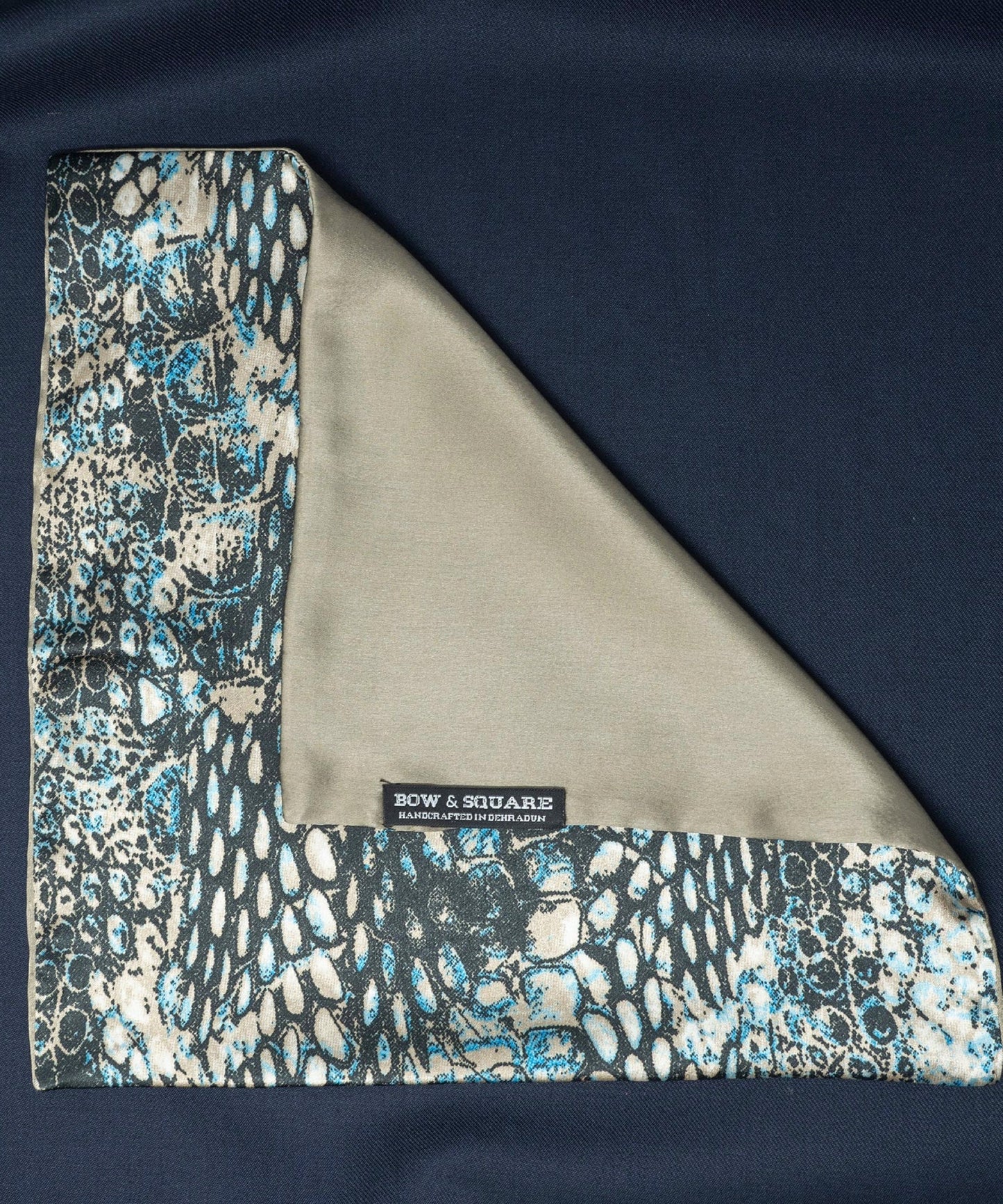 After 8 Abstract Blue Pocket Square