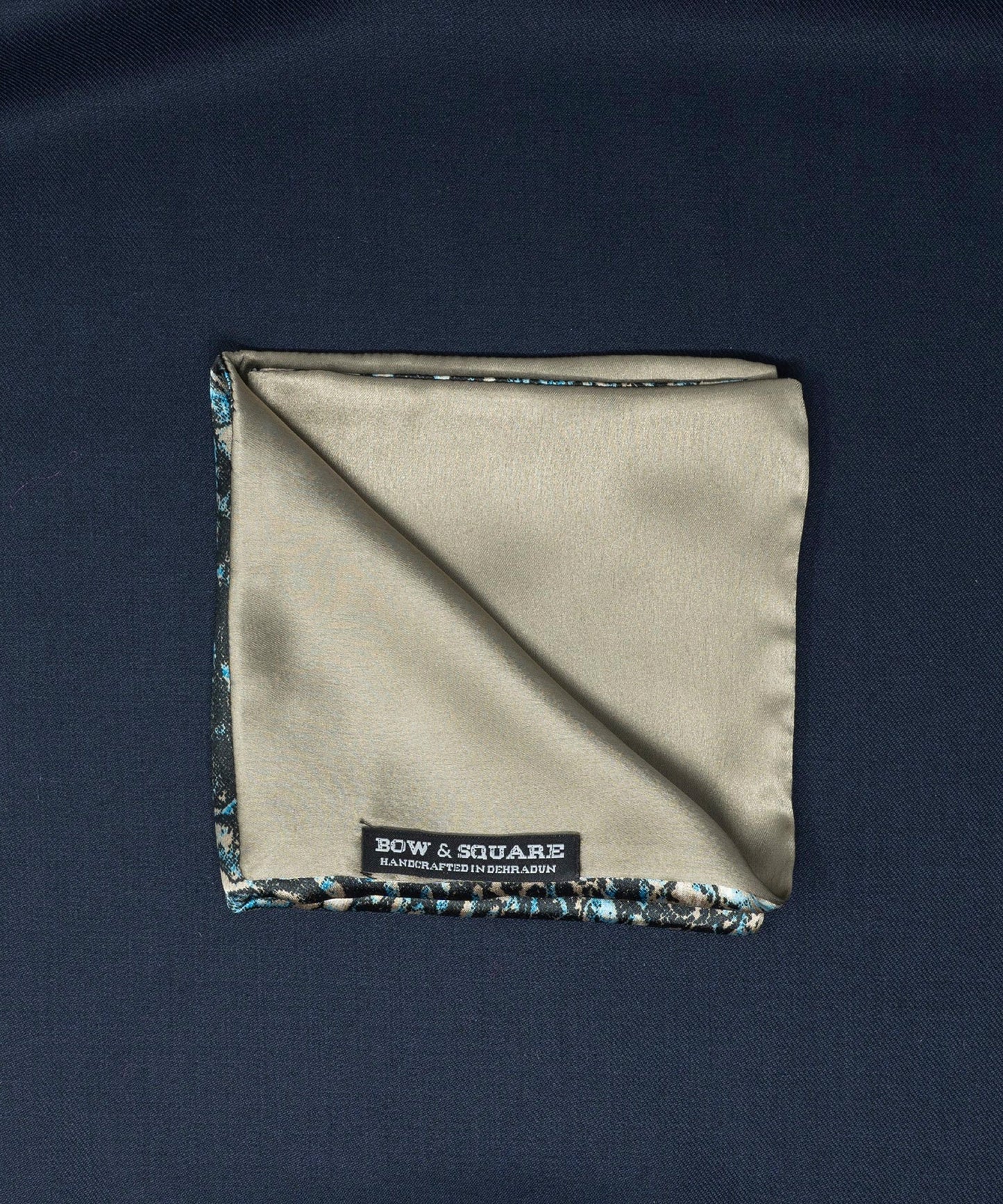 After 8 Abstract Blue Pocket Square