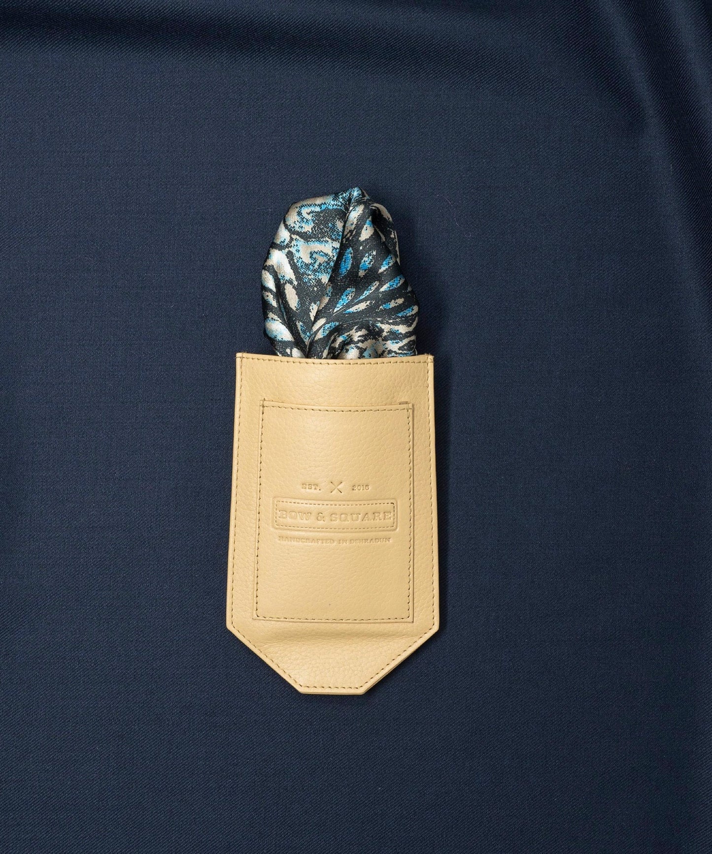 After 8 Abstract Blue Pocket Square