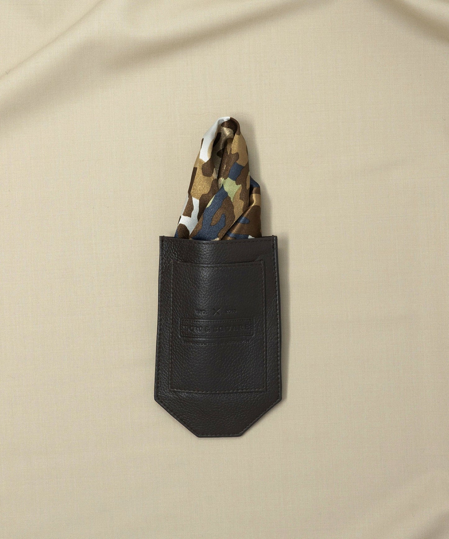 Old School Abstract Brown Pocket Square
