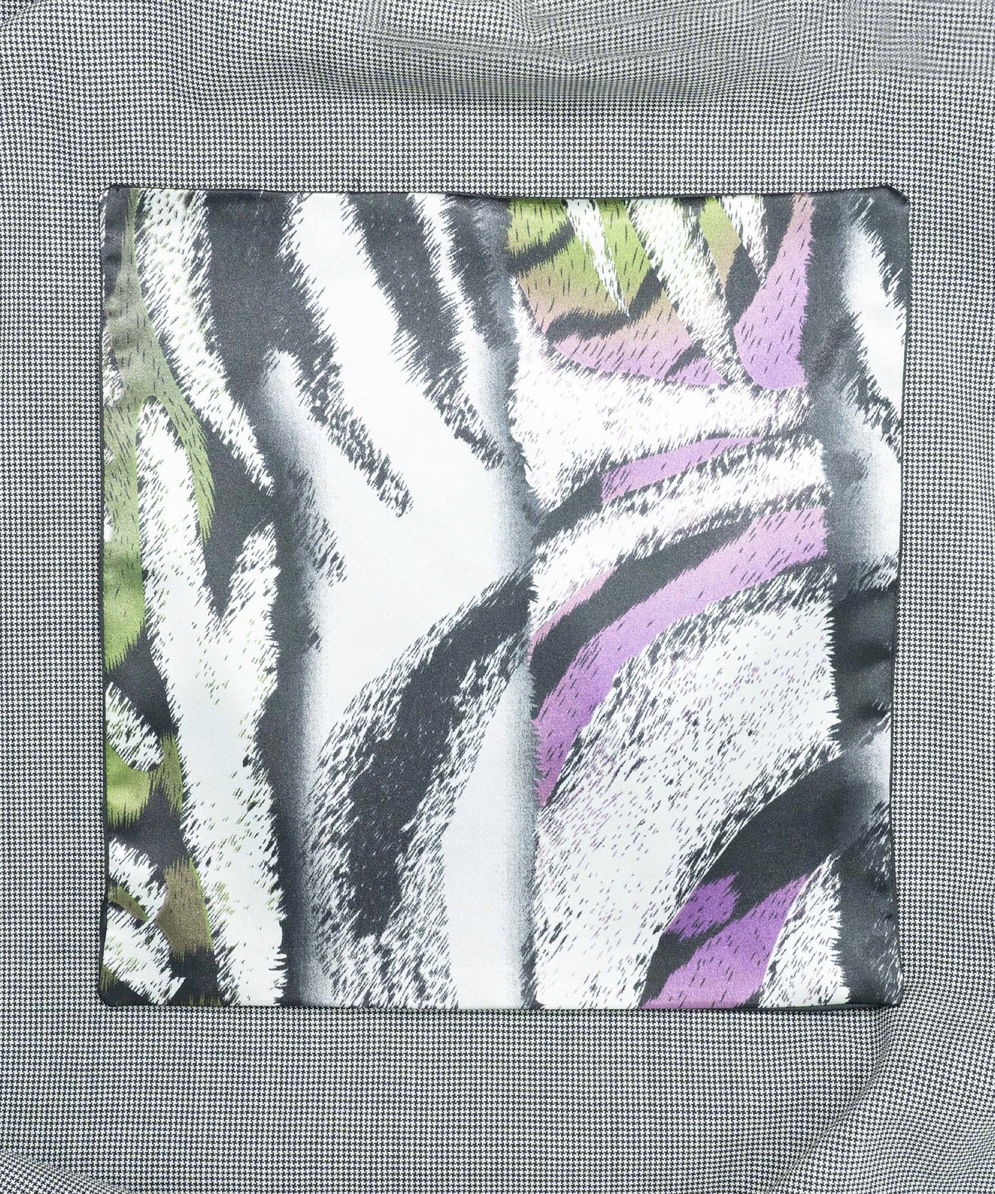 After 8 Abstract Silver Pocket Square