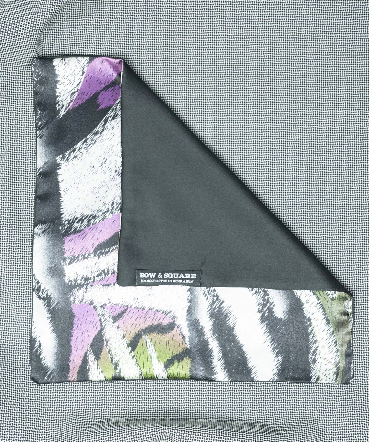 After 8 Abstract Silver Pocket Square