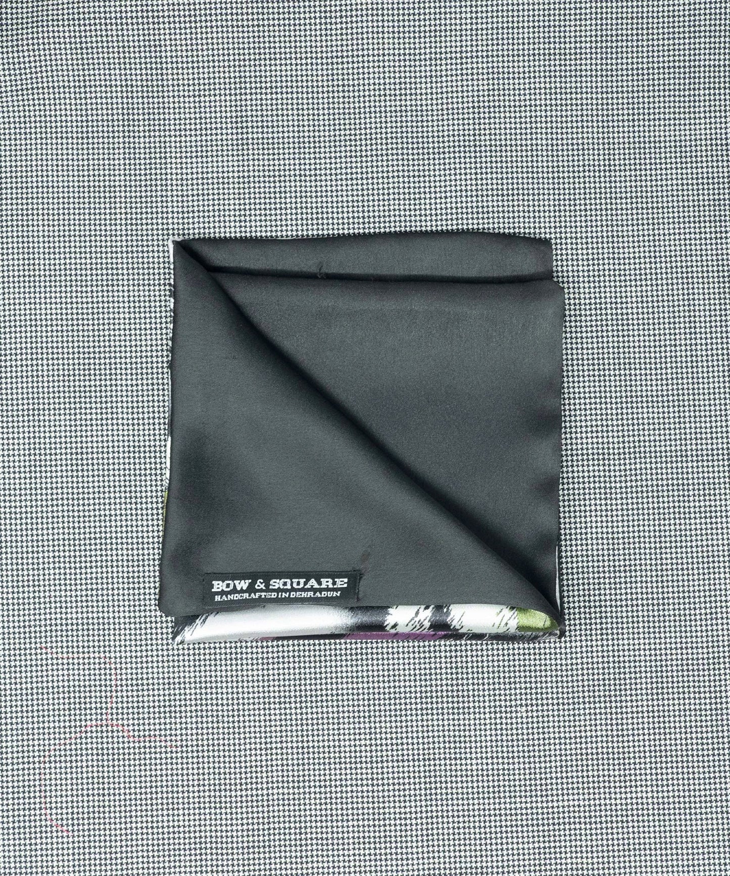 After 8 Abstract Silver Pocket Square