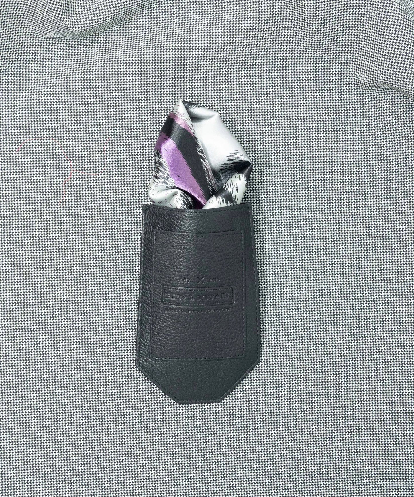 After 8 Abstract Silver Pocket Square