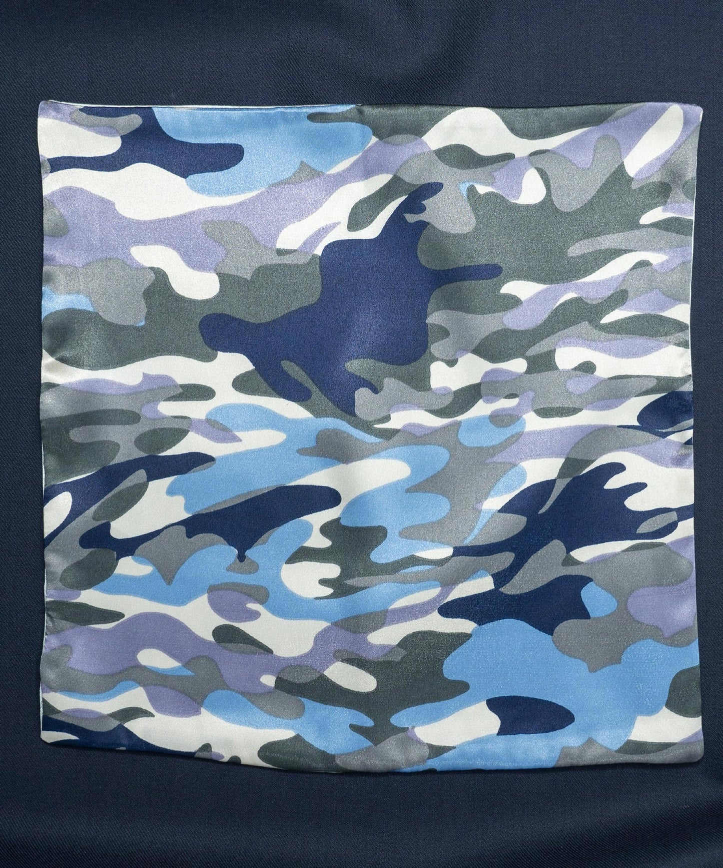 After 8 Abstract Blue Pocket Square