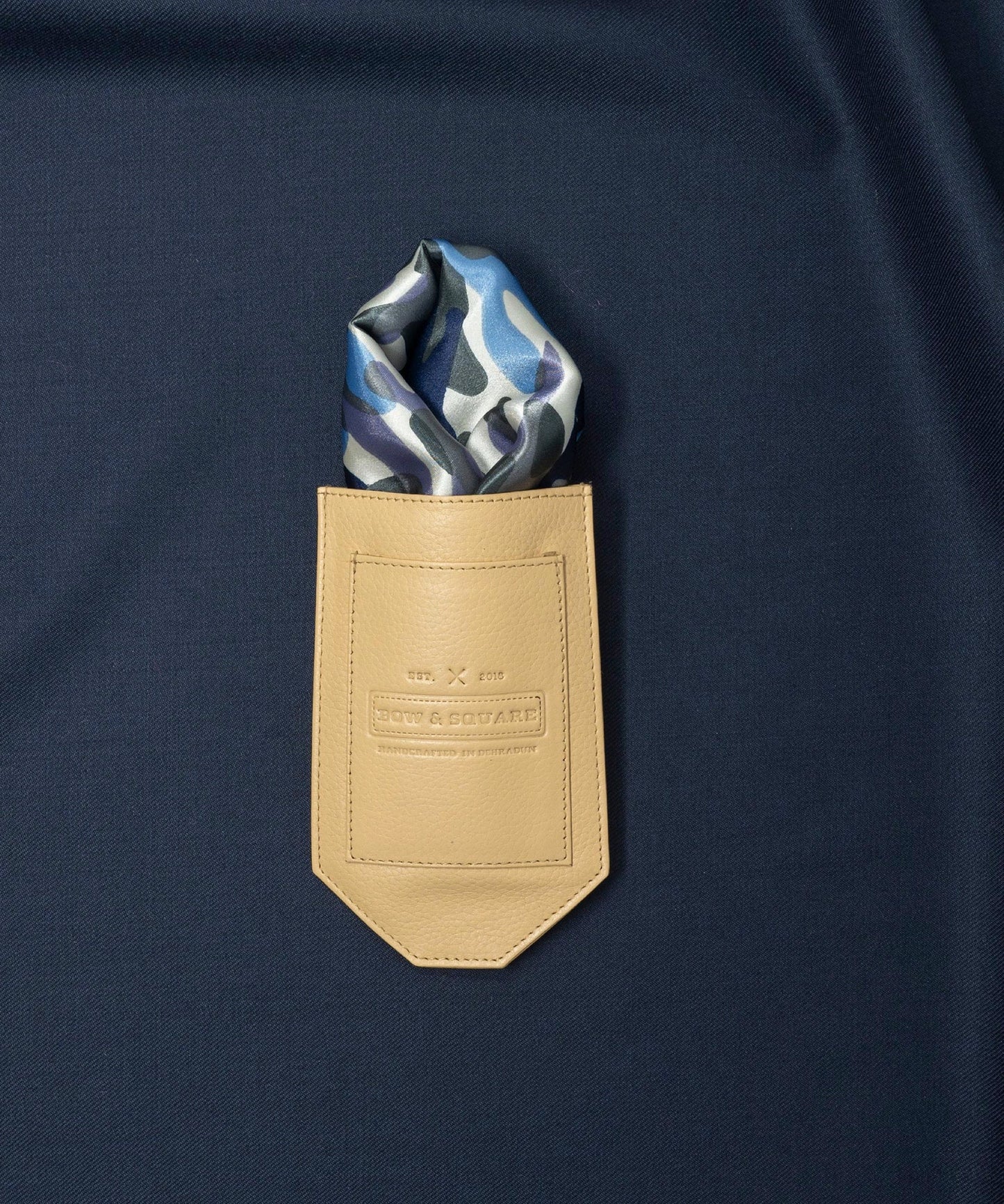 After 8 Abstract Blue Pocket Square