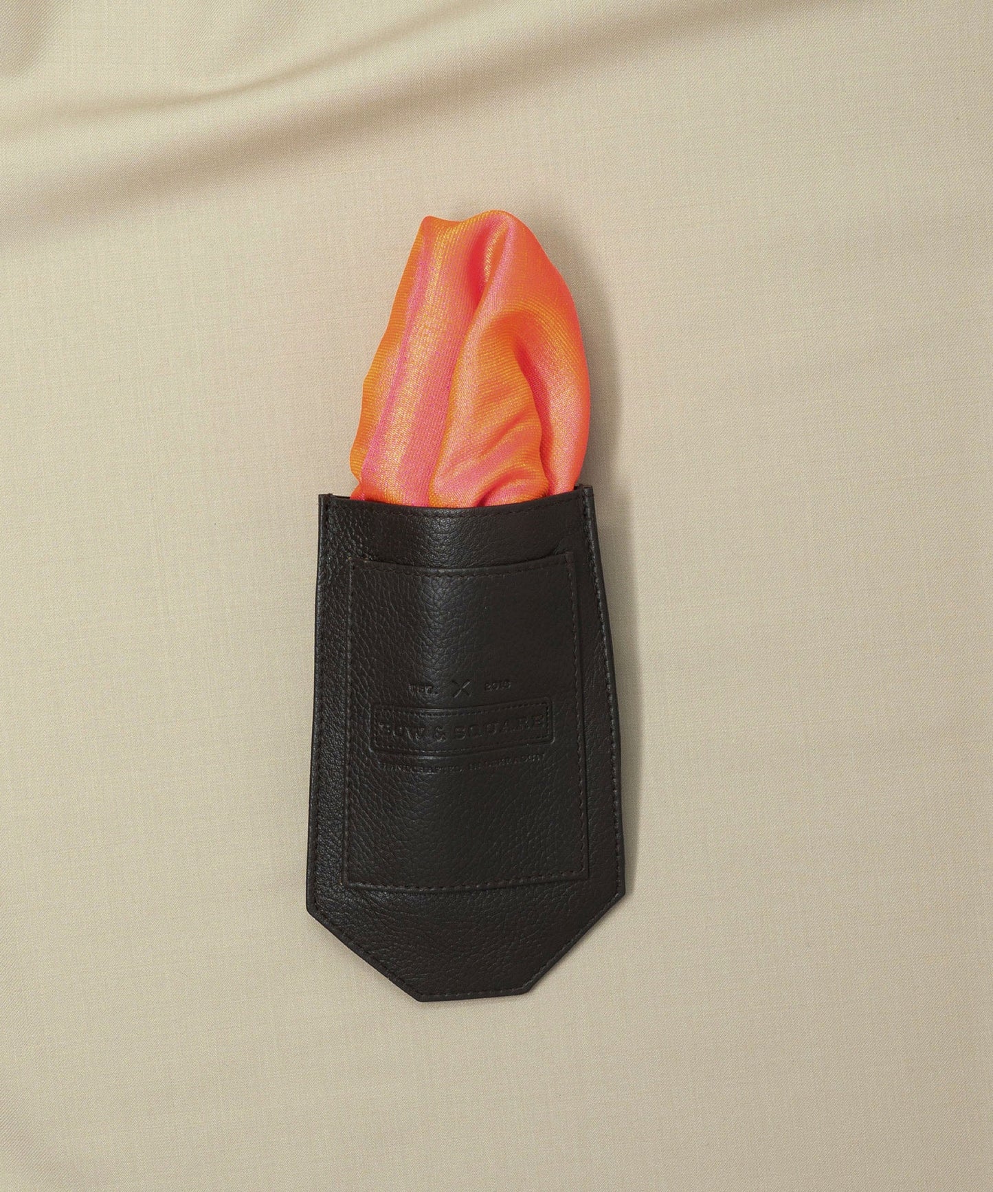 Regal Net Orange Pocket Square