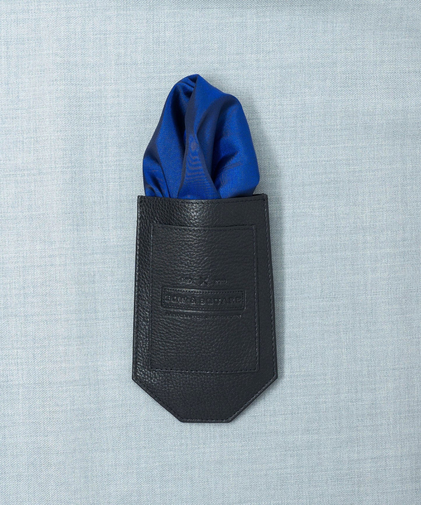 Regal Net Blue Pocket Square