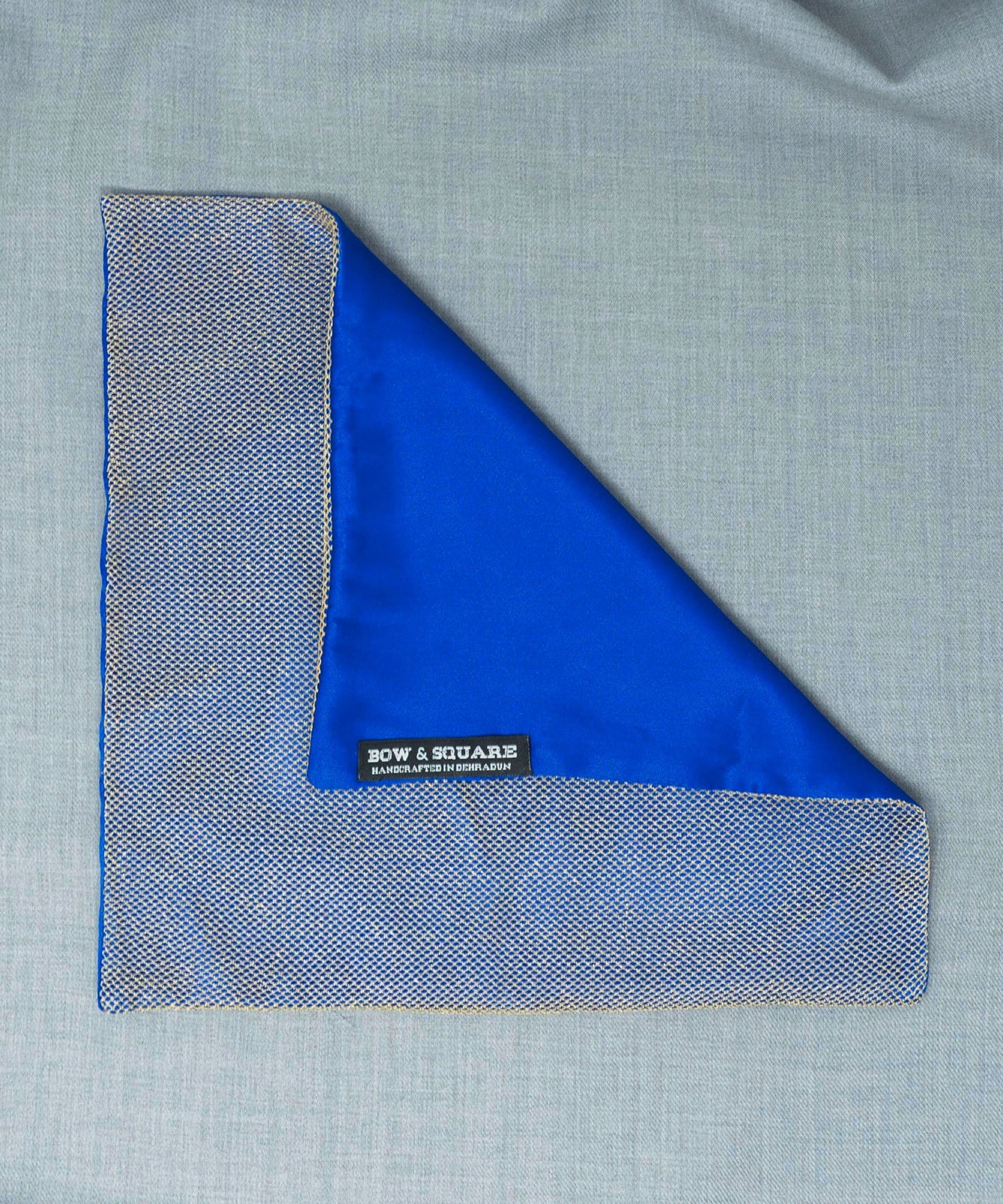 Regal Net Blue Pocket Square