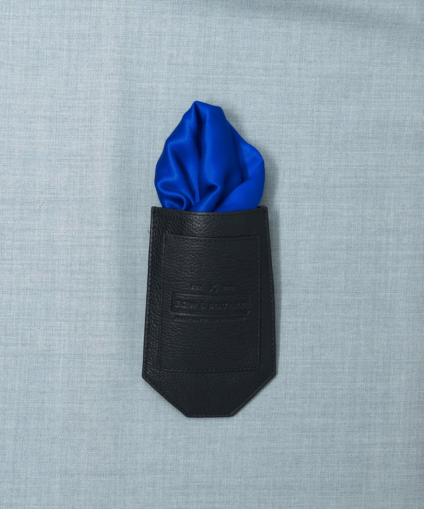 Regal Net Blue Pocket Square