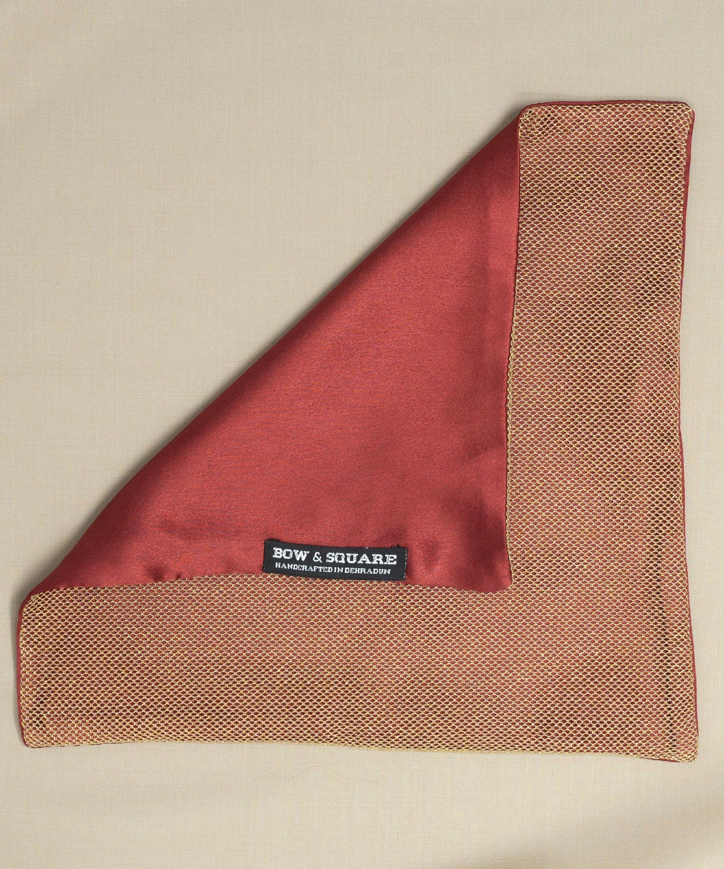 Regal Net Red Pocket Square