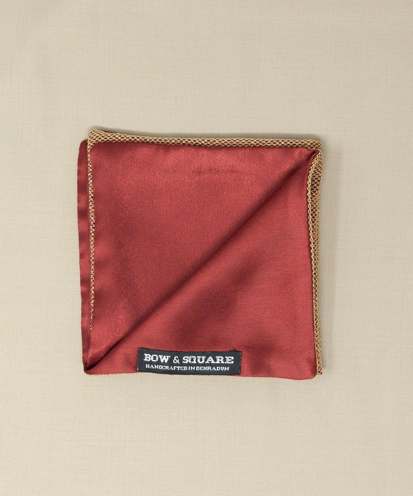 Regal Net Red Pocket Square