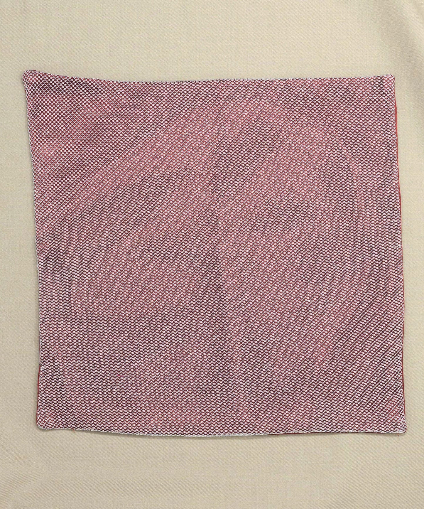 Regal Net Red Pocket Square