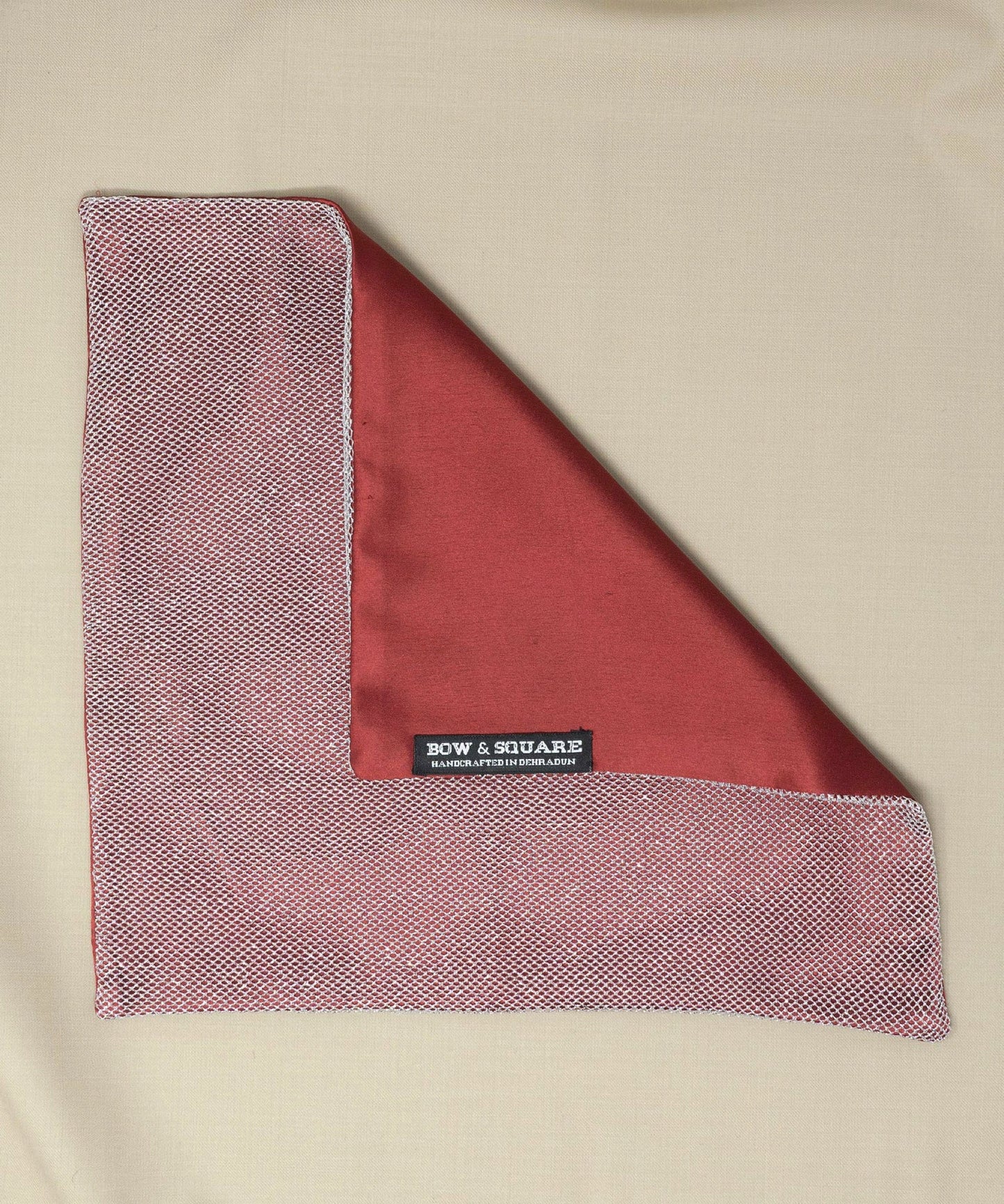 Regal Net Red Pocket Square