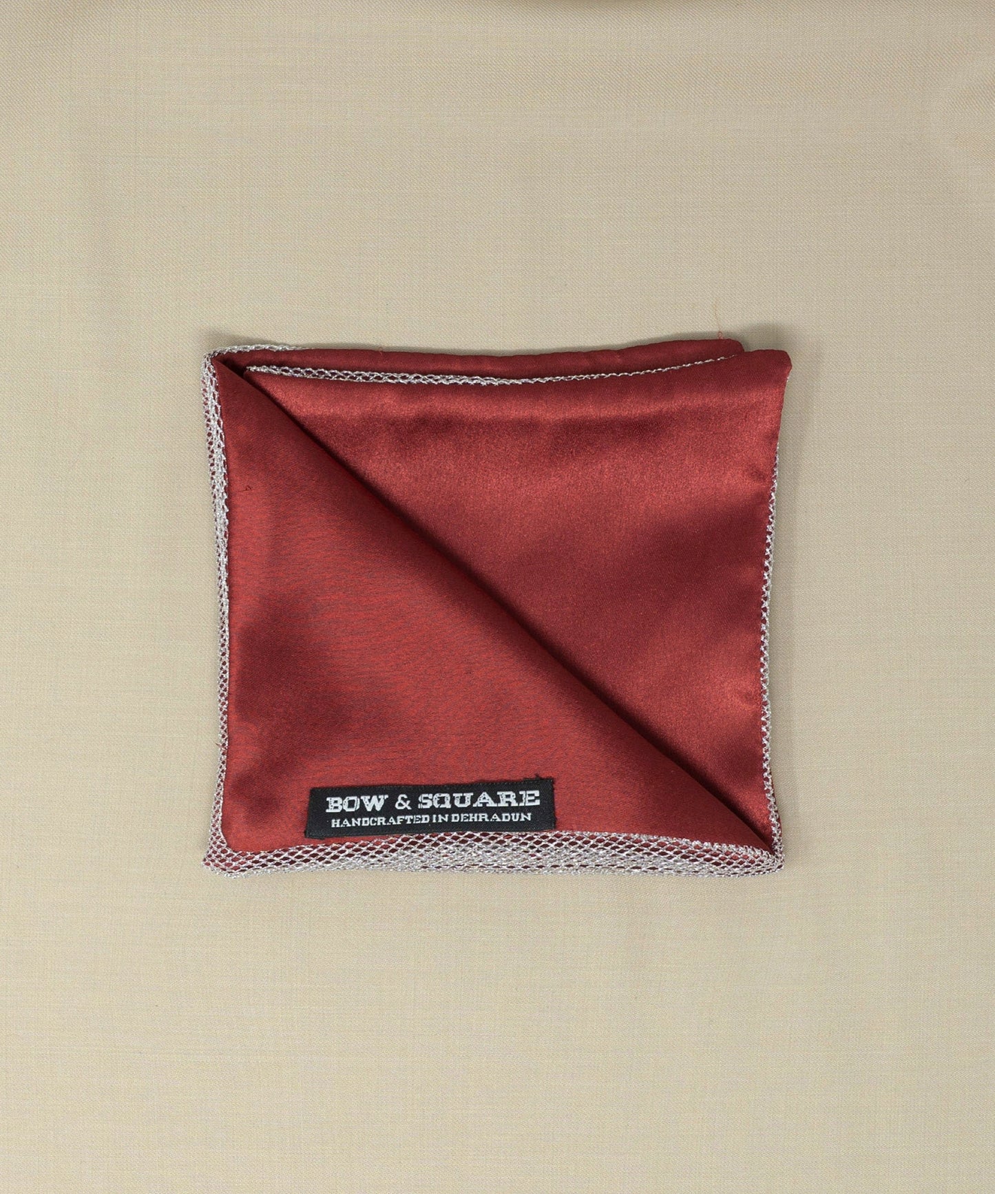 Regal Net Red Pocket Square