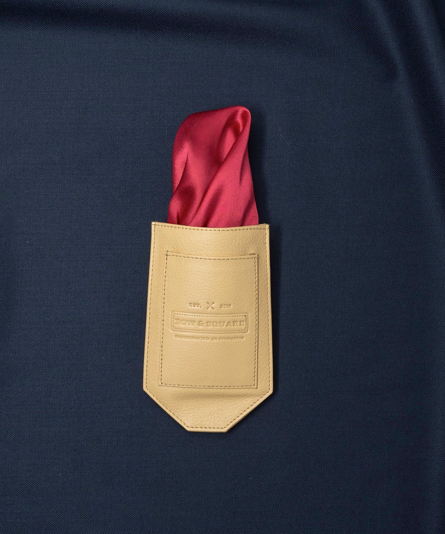 After 8 Abstract Red Pocket Square