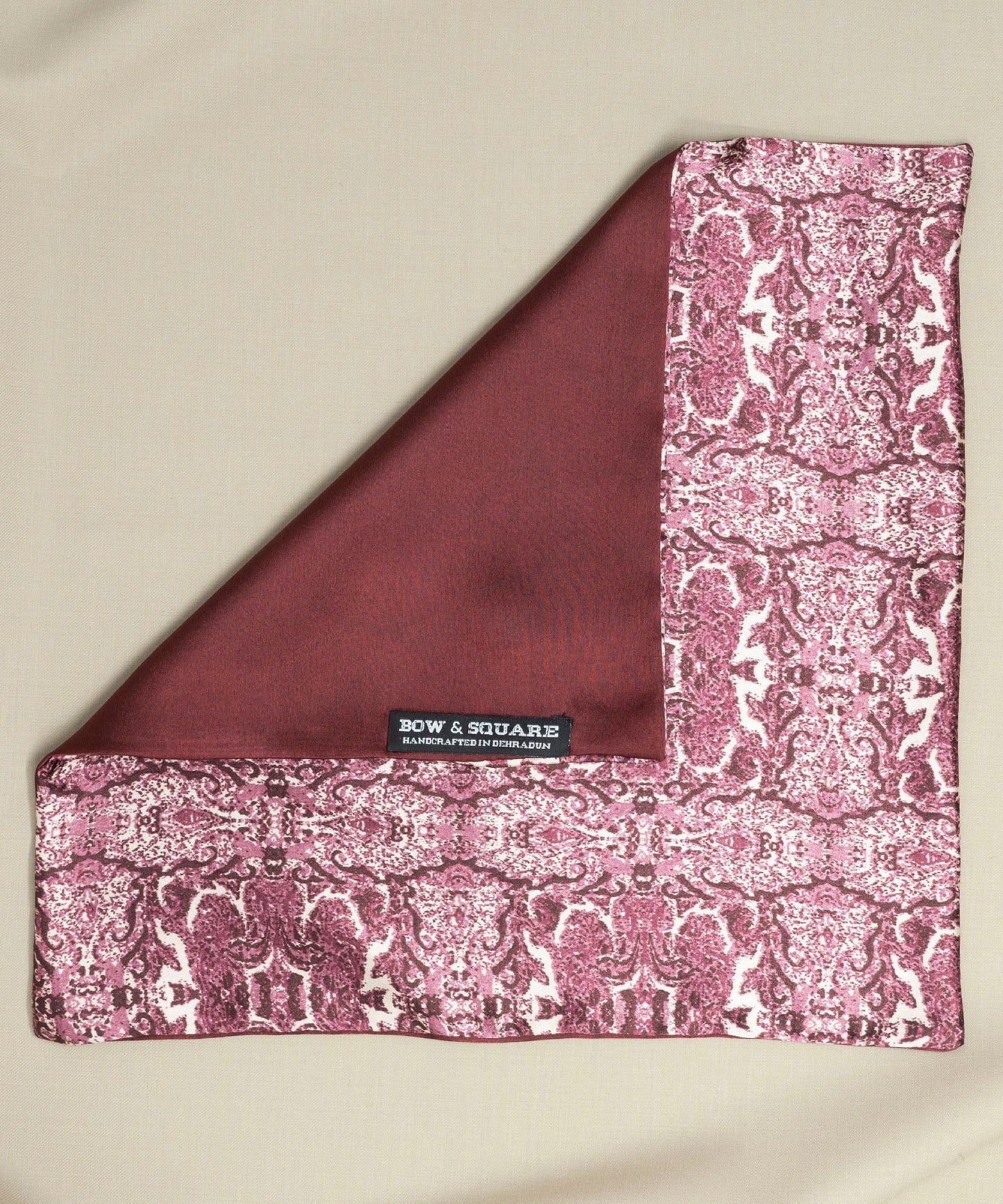 After 8 Abstract Red Pocket Square