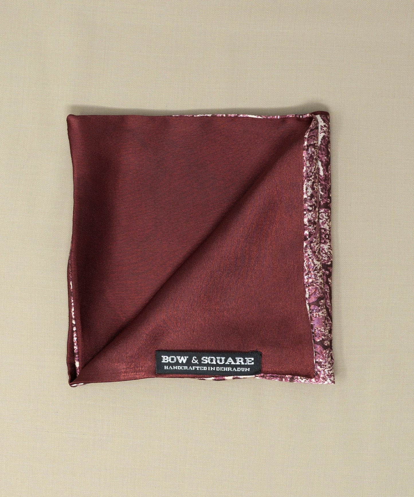 After 8 Abstract Red Pocket Square