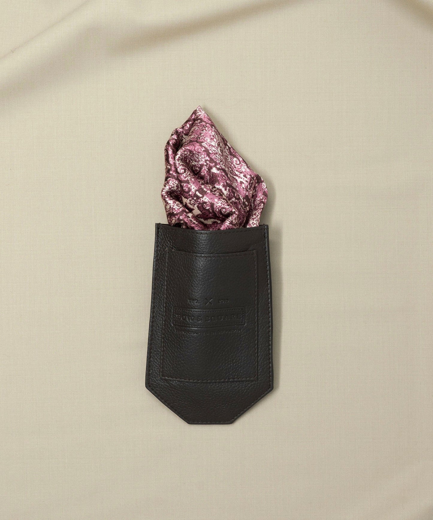 After 8 Abstract Red Pocket Square