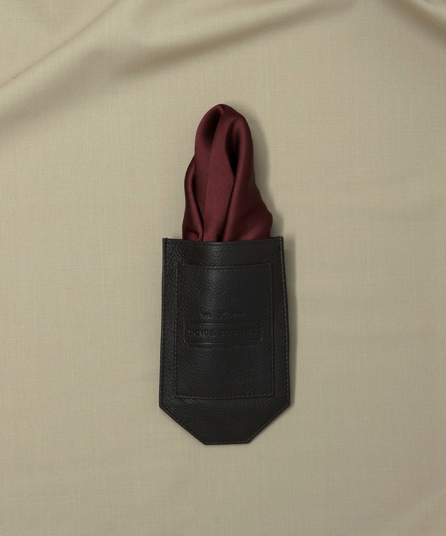 After 8 Abstract Red Pocket Square