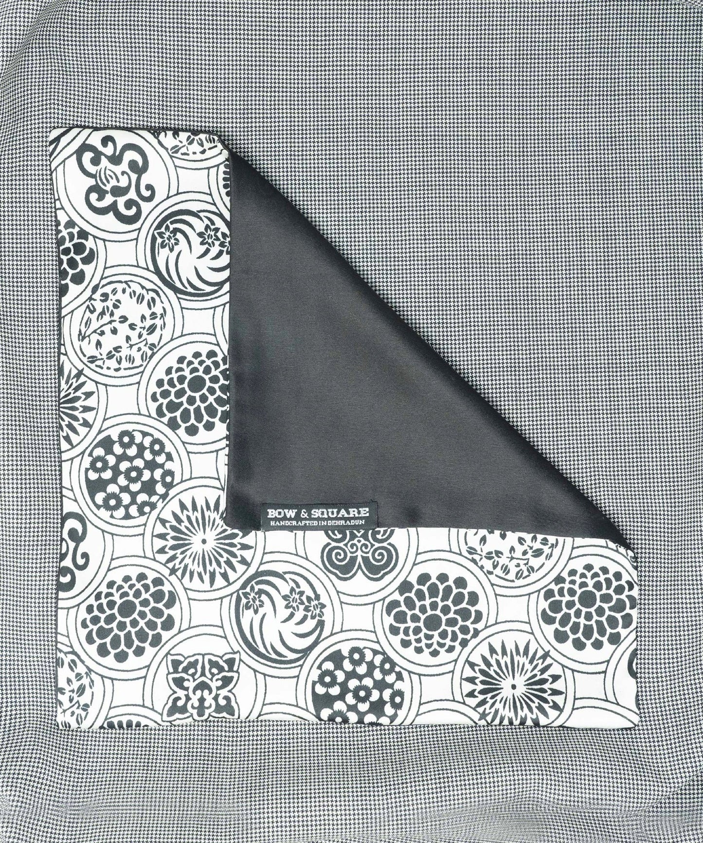 Town Hall Abstract White Pocket Square