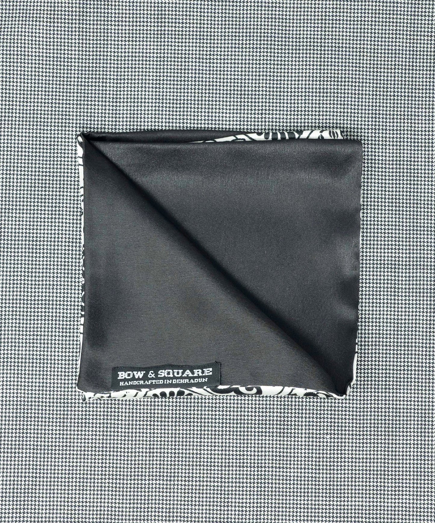 Town Hall Abstract White Pocket Square