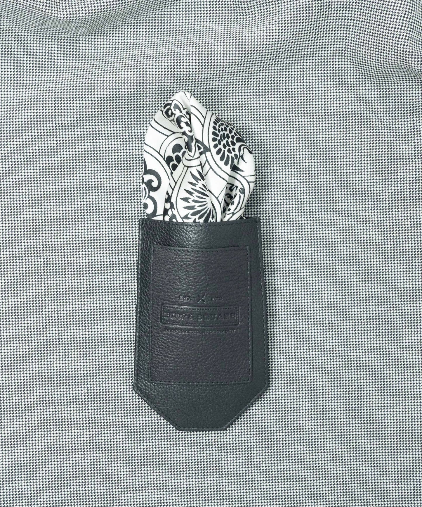 Town Hall Abstract White Pocket Square