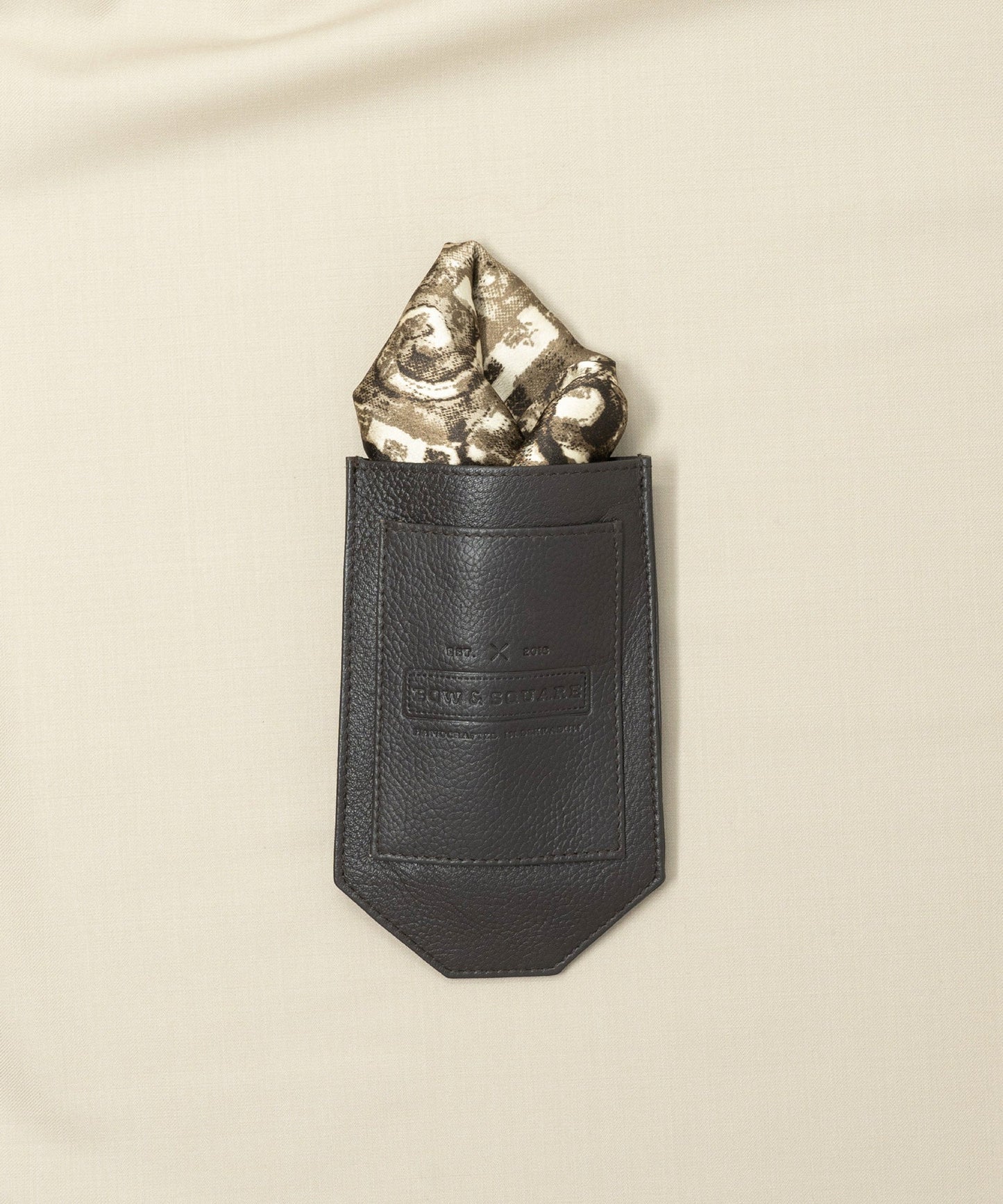 Old School Abstract Brown Pocket Square